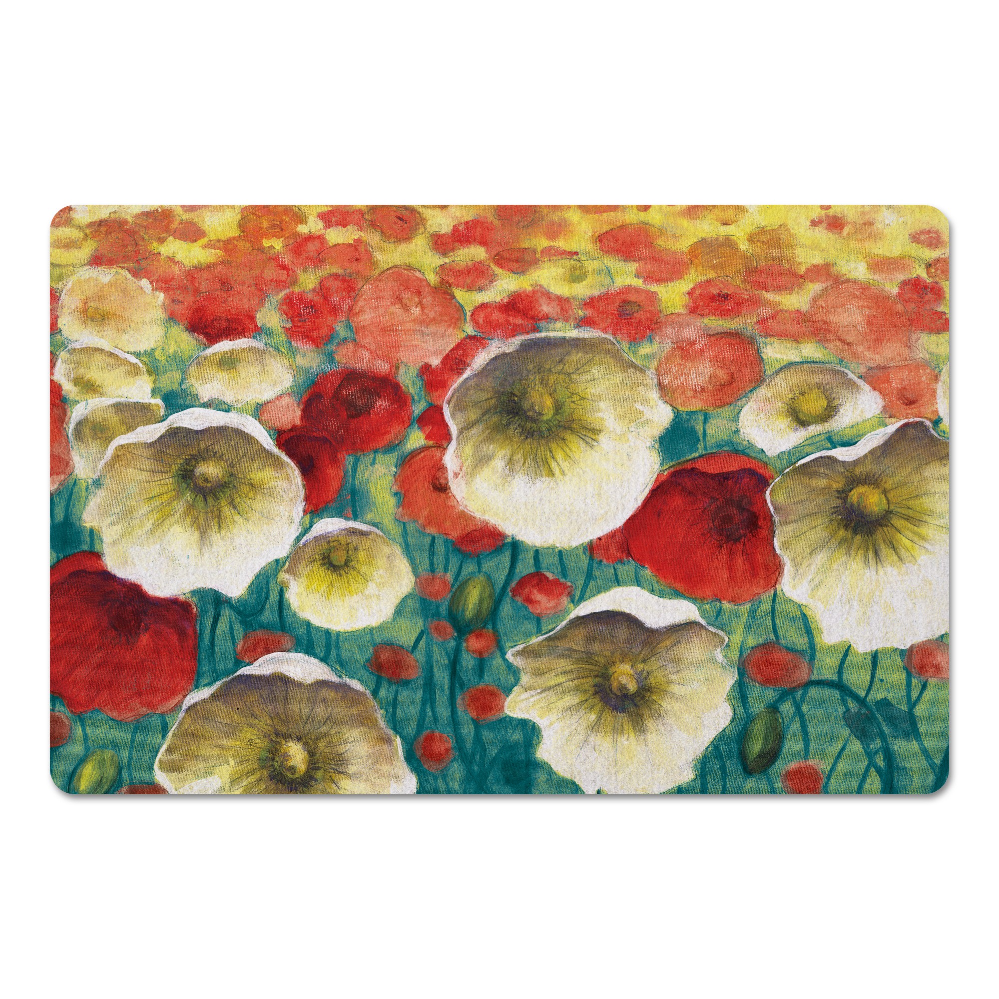 Abstract Floral Fields 27x18 Floor Mat