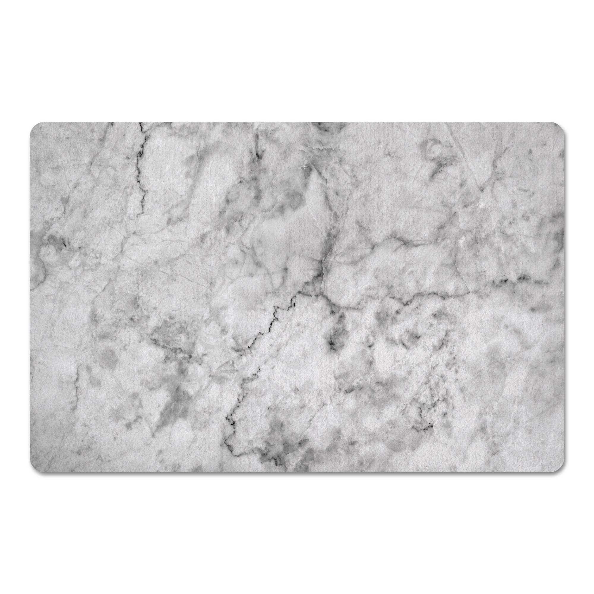 Gray and White Marble 27x18 Floor Mat