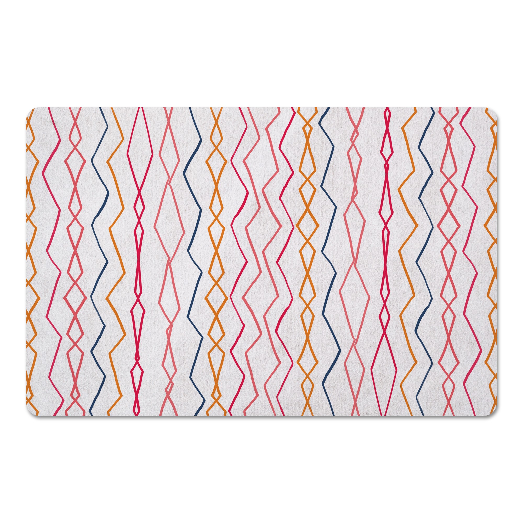 Bright Squiggle Stripes 27x18 Floor Mat