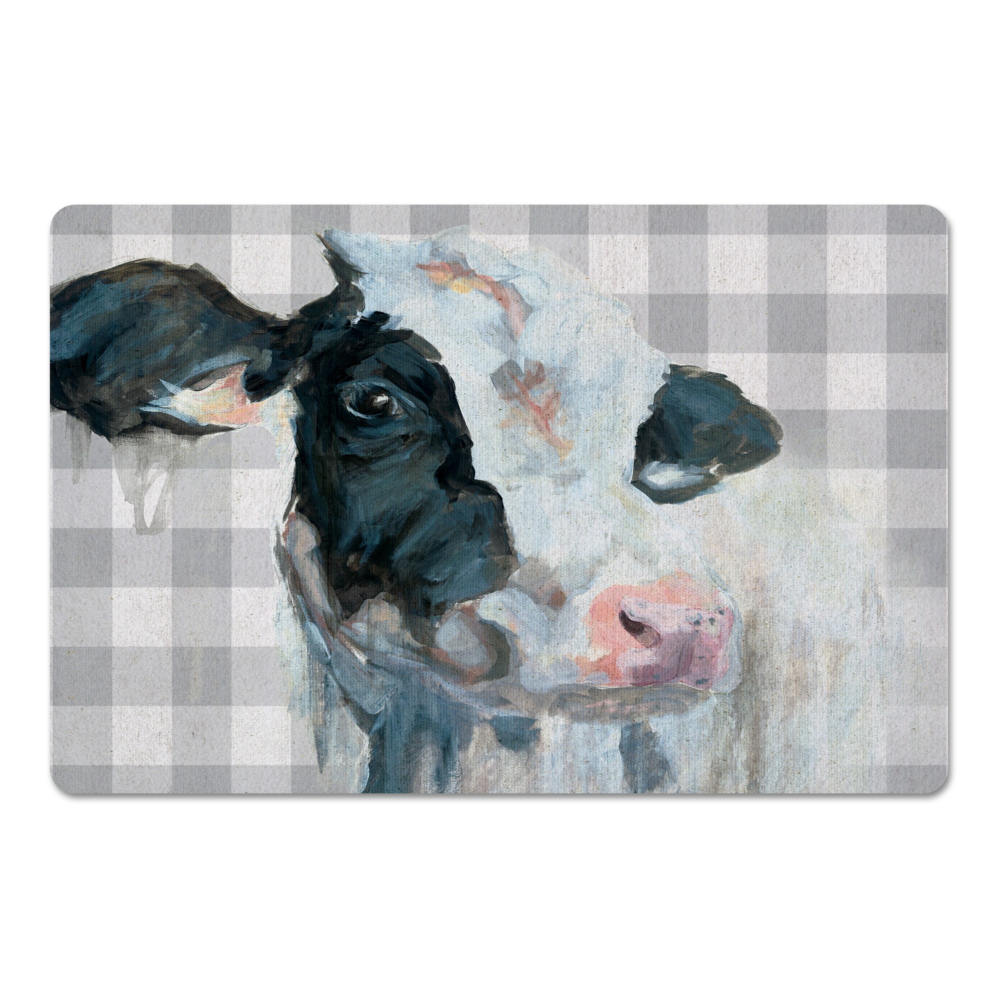 Soft Buffalo Check Cow 27x18 Floor Mat