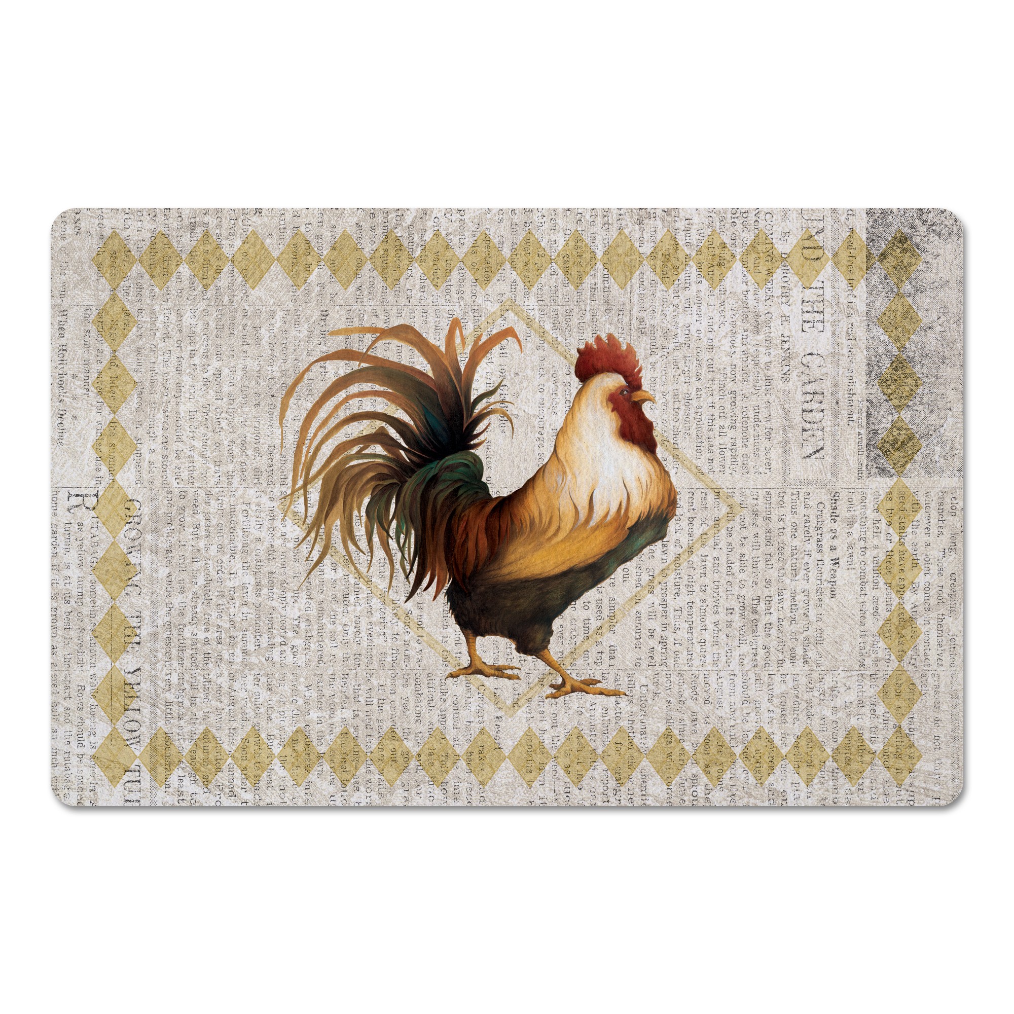 Newspaper Chicken 27x18 Floor Mat