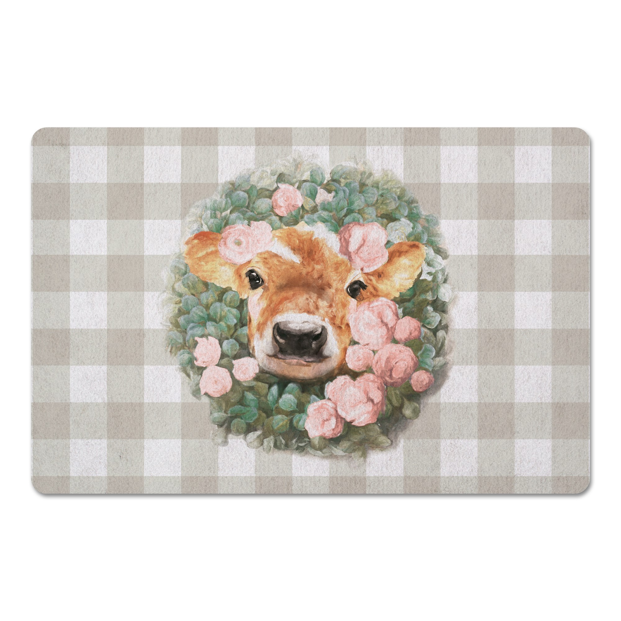 Cow Wreath 27x18 Floor Mat