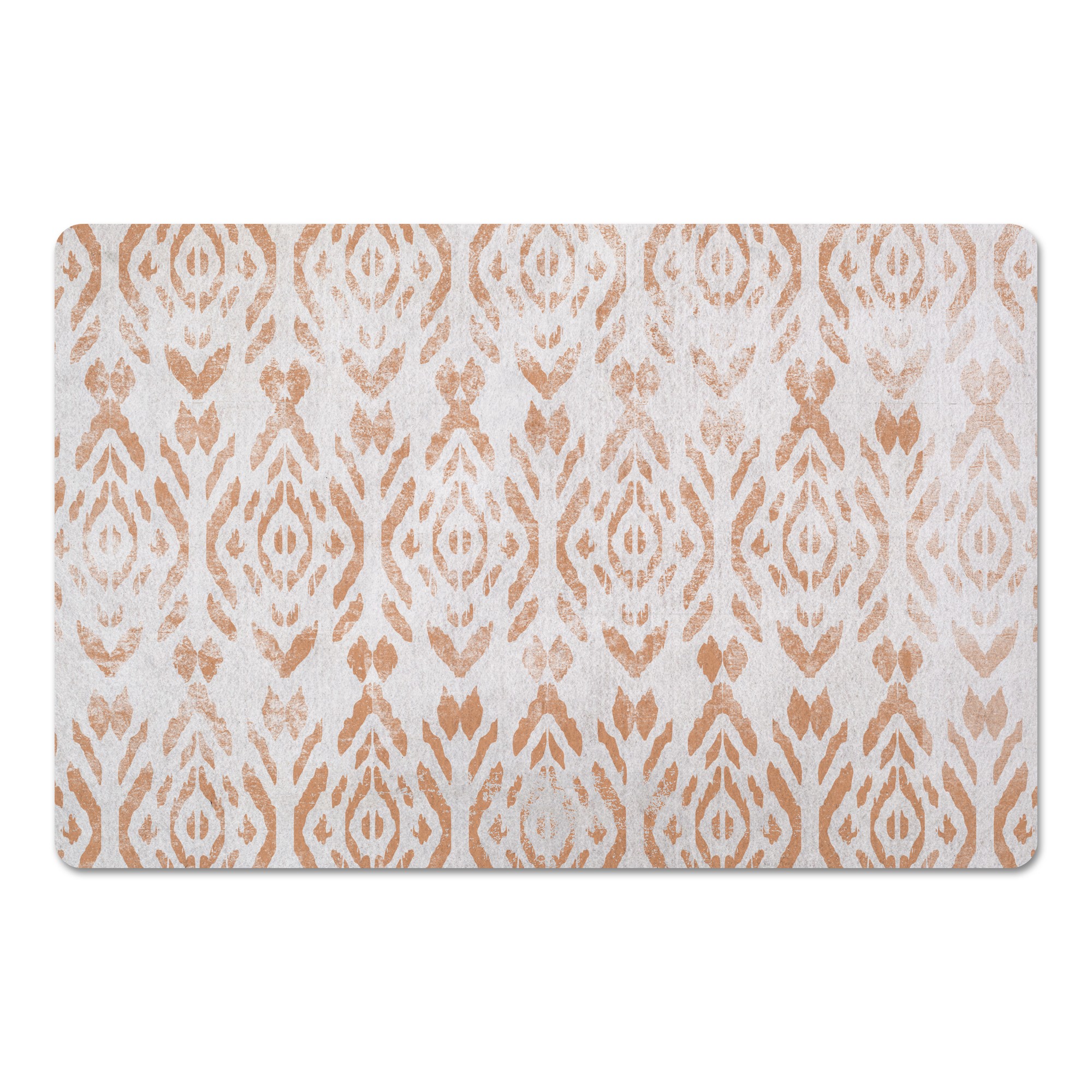 Orange Trible Pattern 27x18 Floor Mat