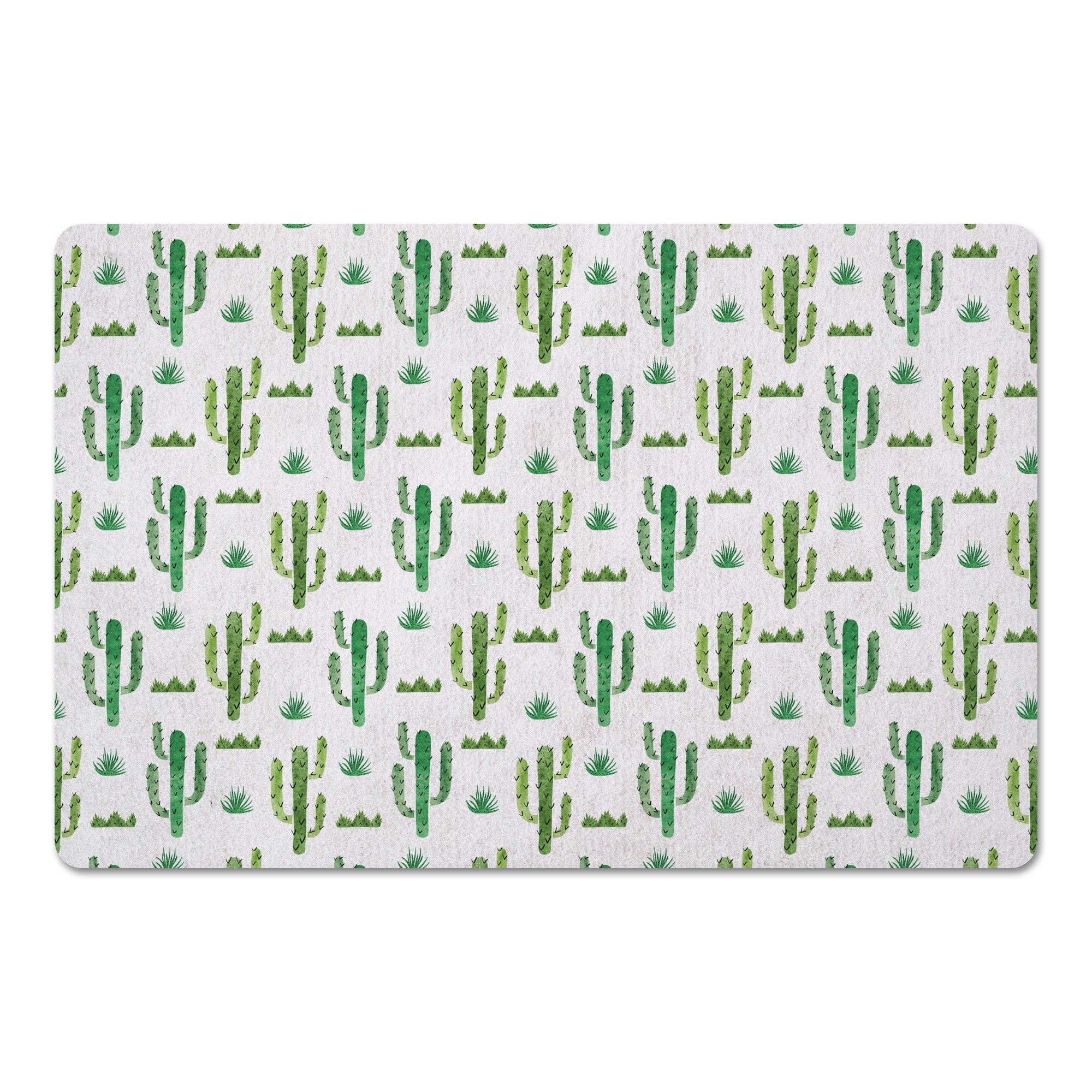 Small Watercolor Cactus 27x18 Floor Mat