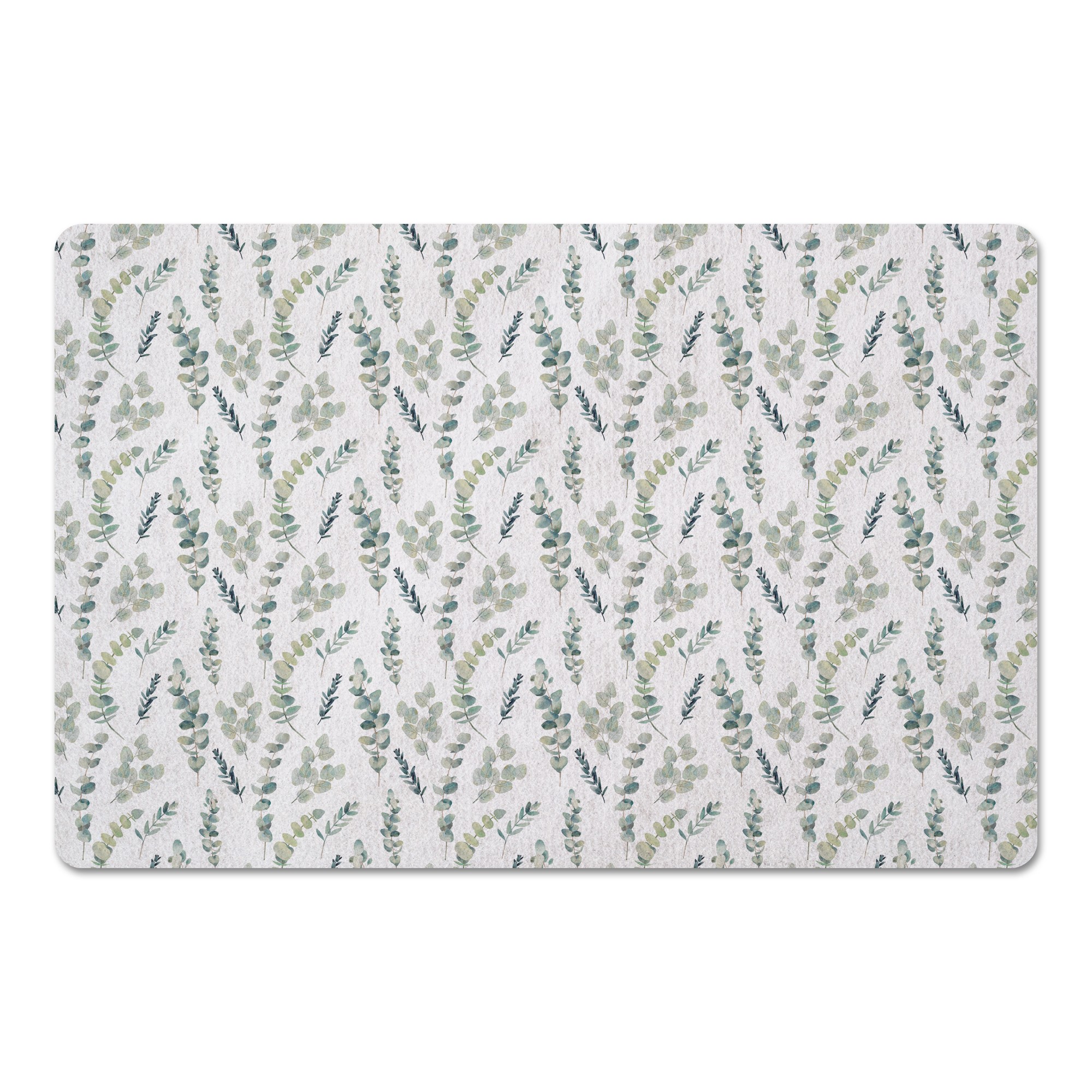Watercolor Eucalyptus 27x18 Floor Mat