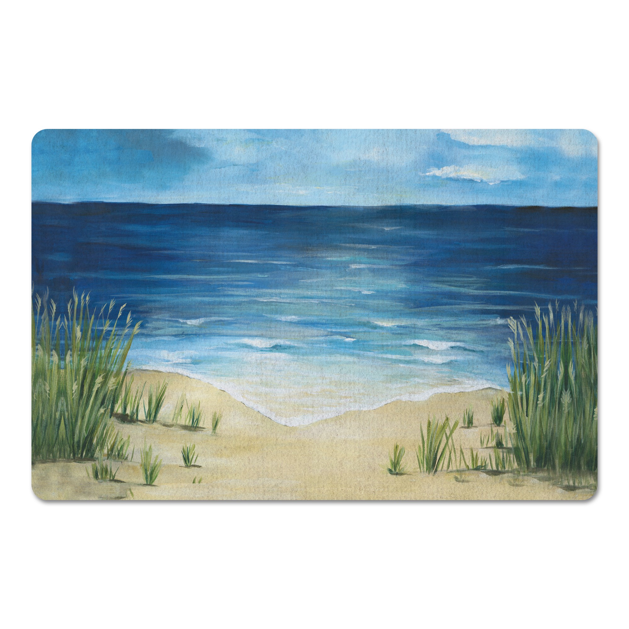 Abstract Coastline 27x18 Floor Mat