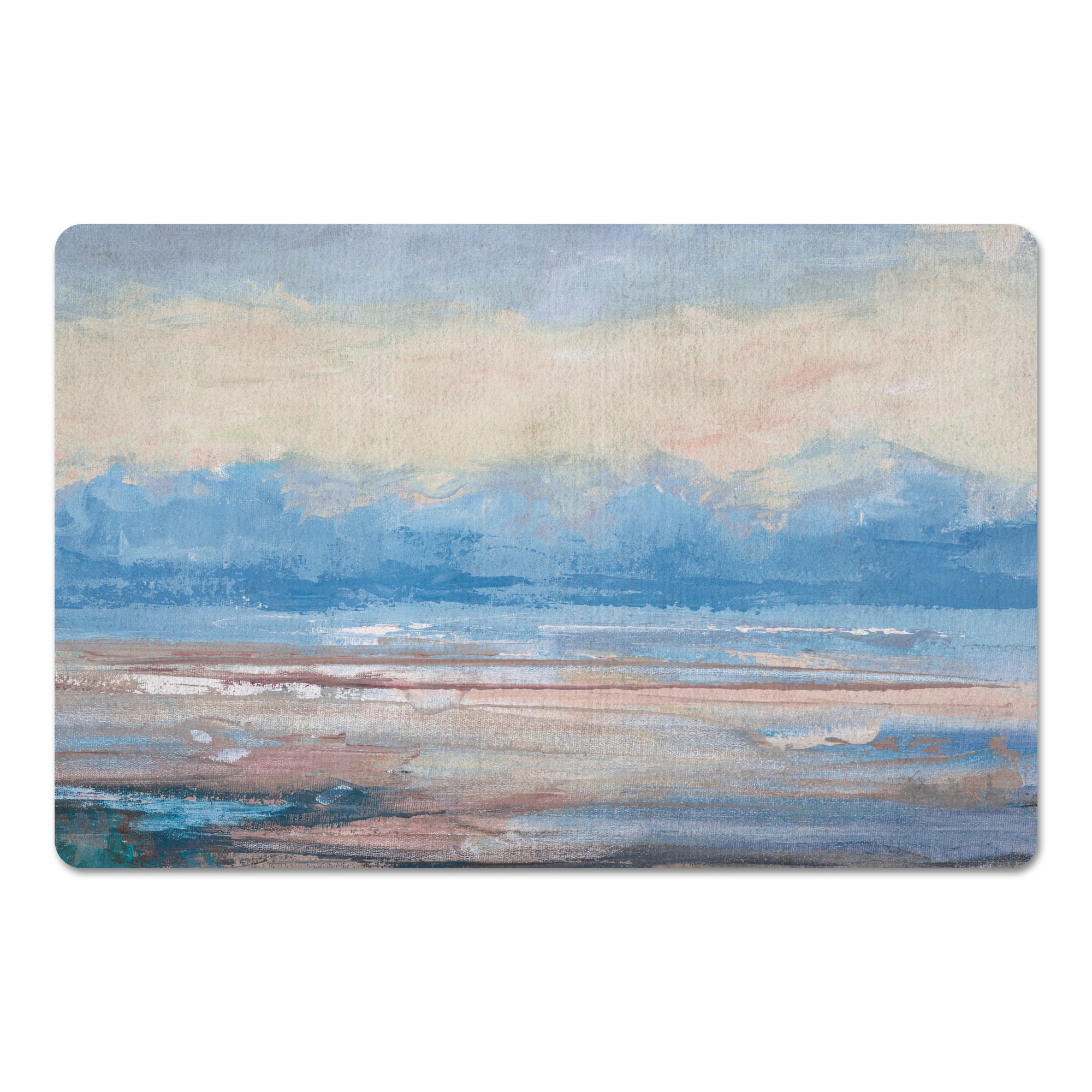 Blue Painted Scape 27x18 Floor Mat