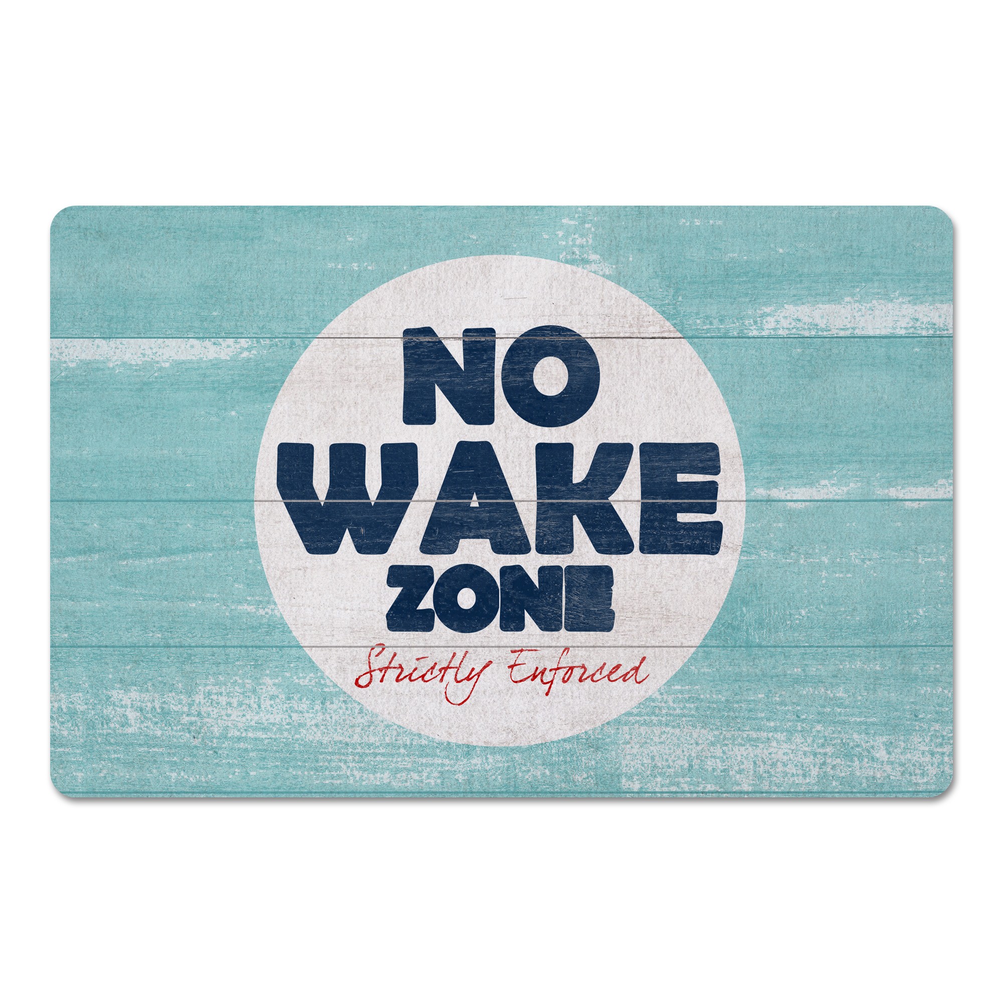 No Wake Zone 27x18 Floor Mat