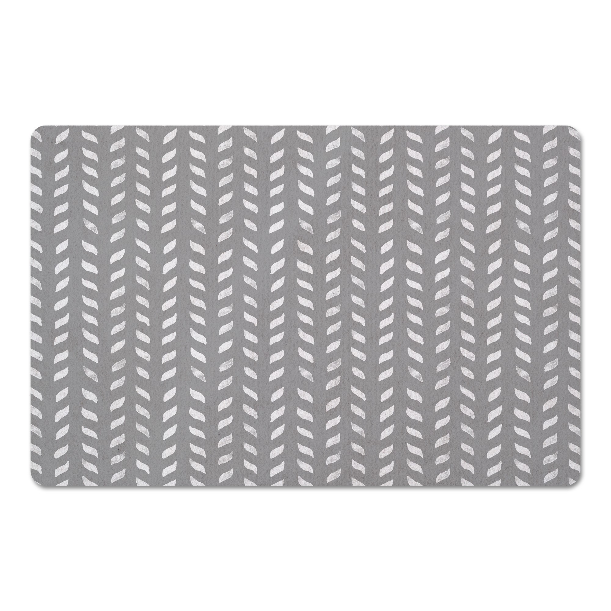 Abstract Gray Petals 27x18 Floor Mat