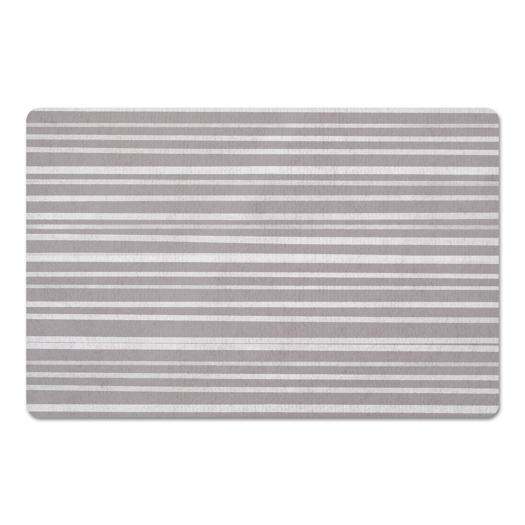 Gray Multi Stripe 27x18 Floor Mat