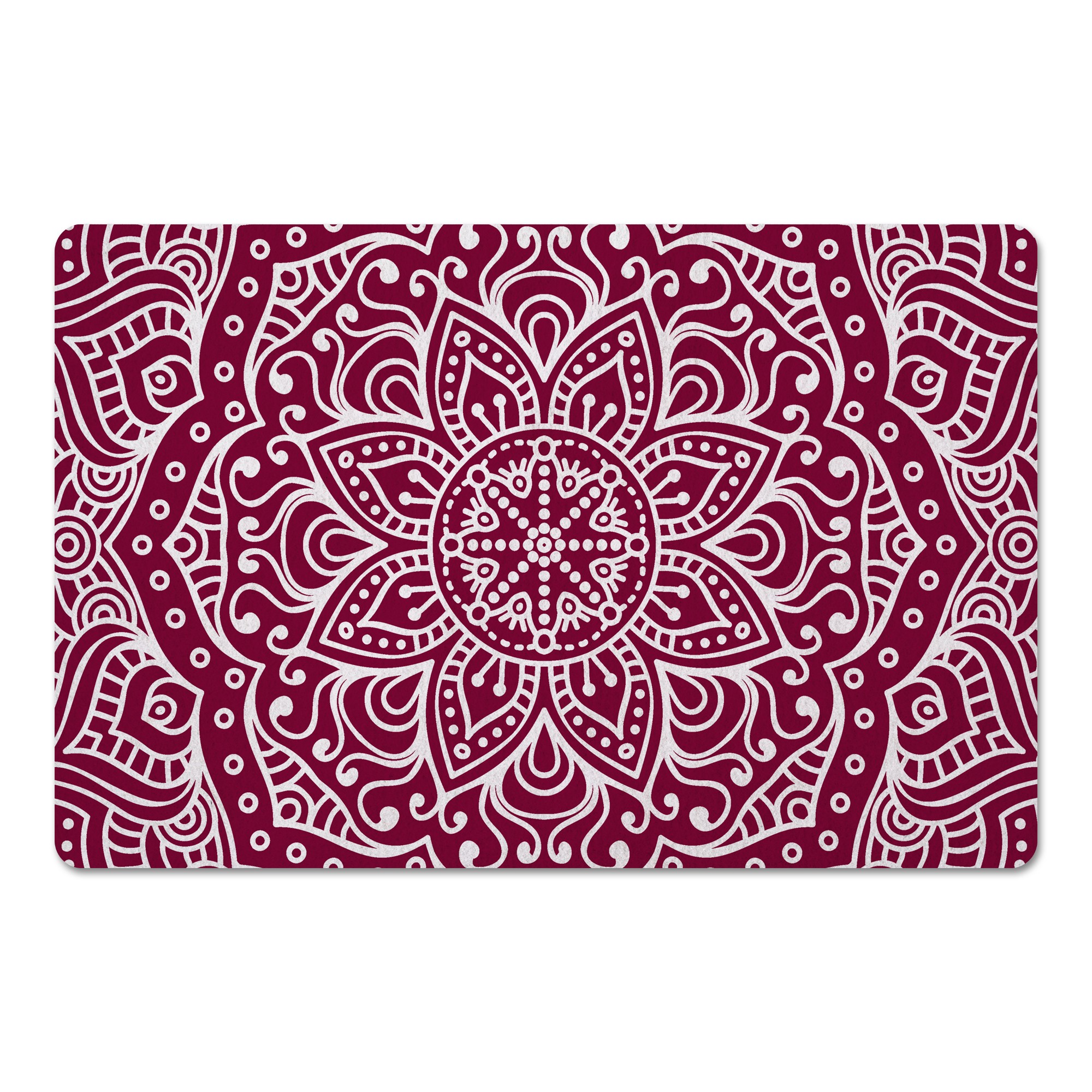 Maroon Baha Medallion 27x18 Floor Mat