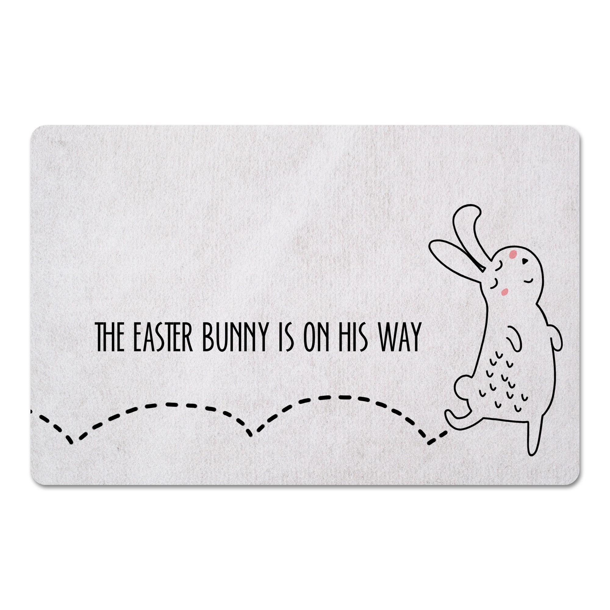Bunny On The Way 27x18 Floor Mat