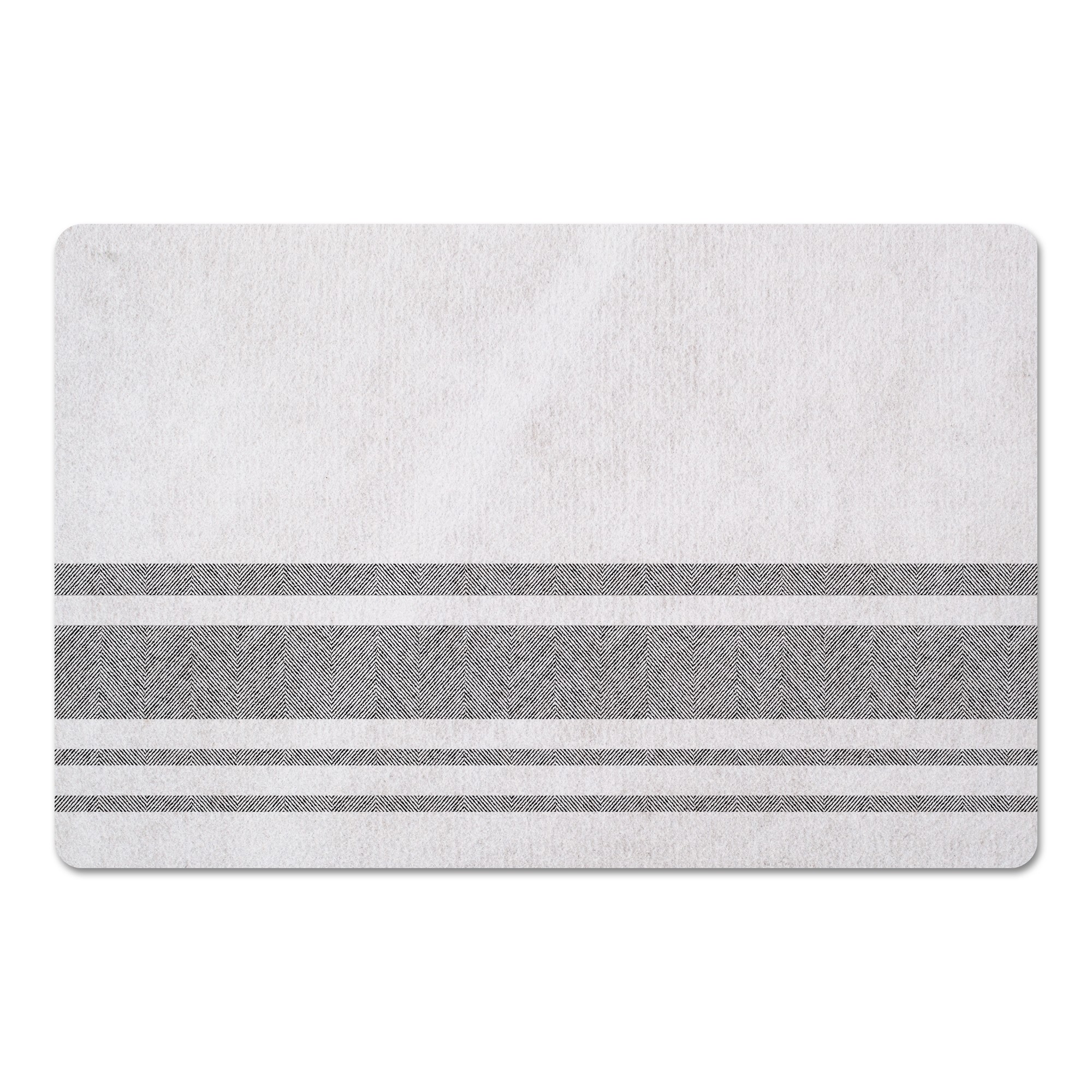 Thick Gray Stripe 27x18 Floor Mat