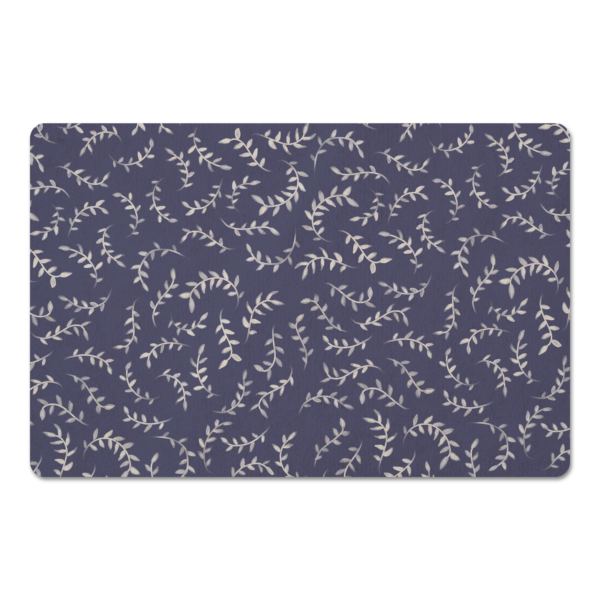 Soft Blue Vines 27x18 Floor Mat
