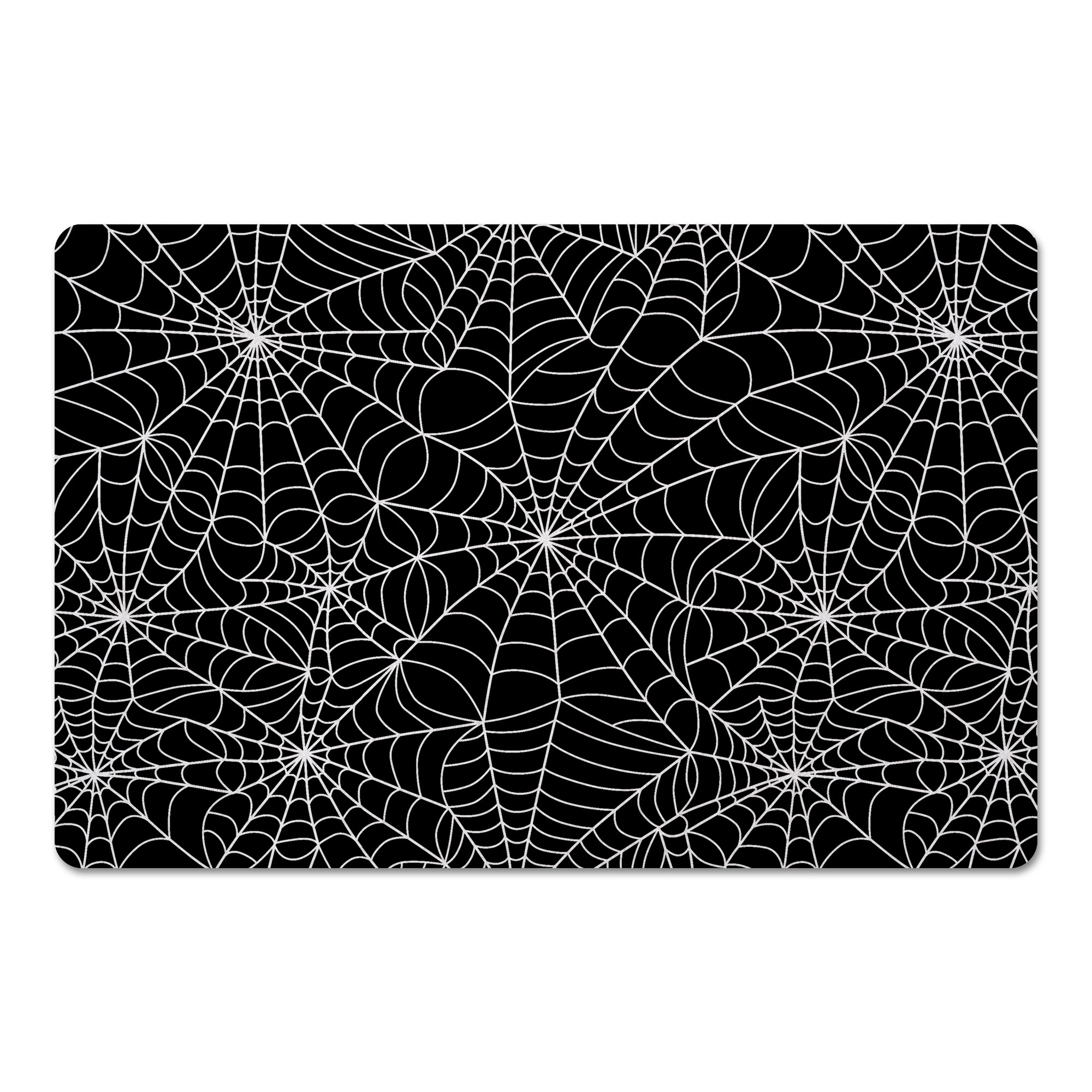 White Spider Web 27x18 Floor Mat