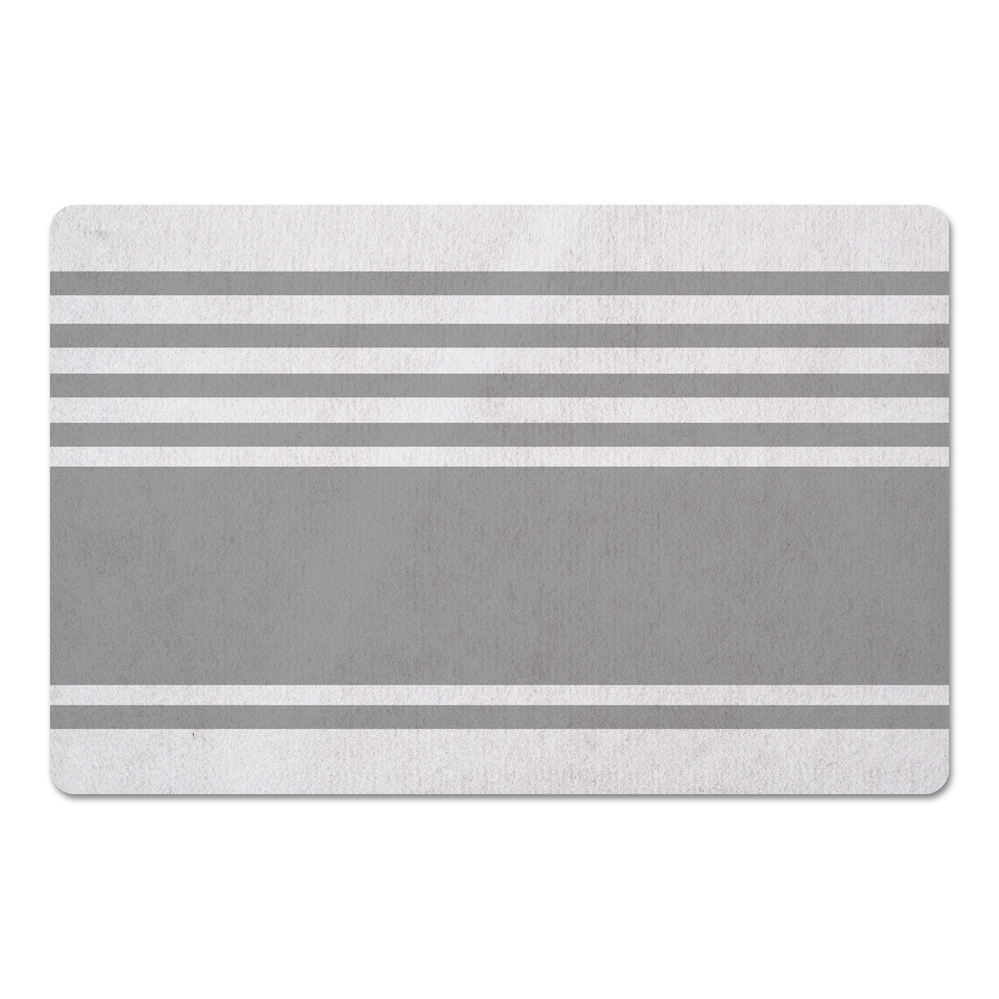 Gray Family Stripes 27x18 Floor Mat