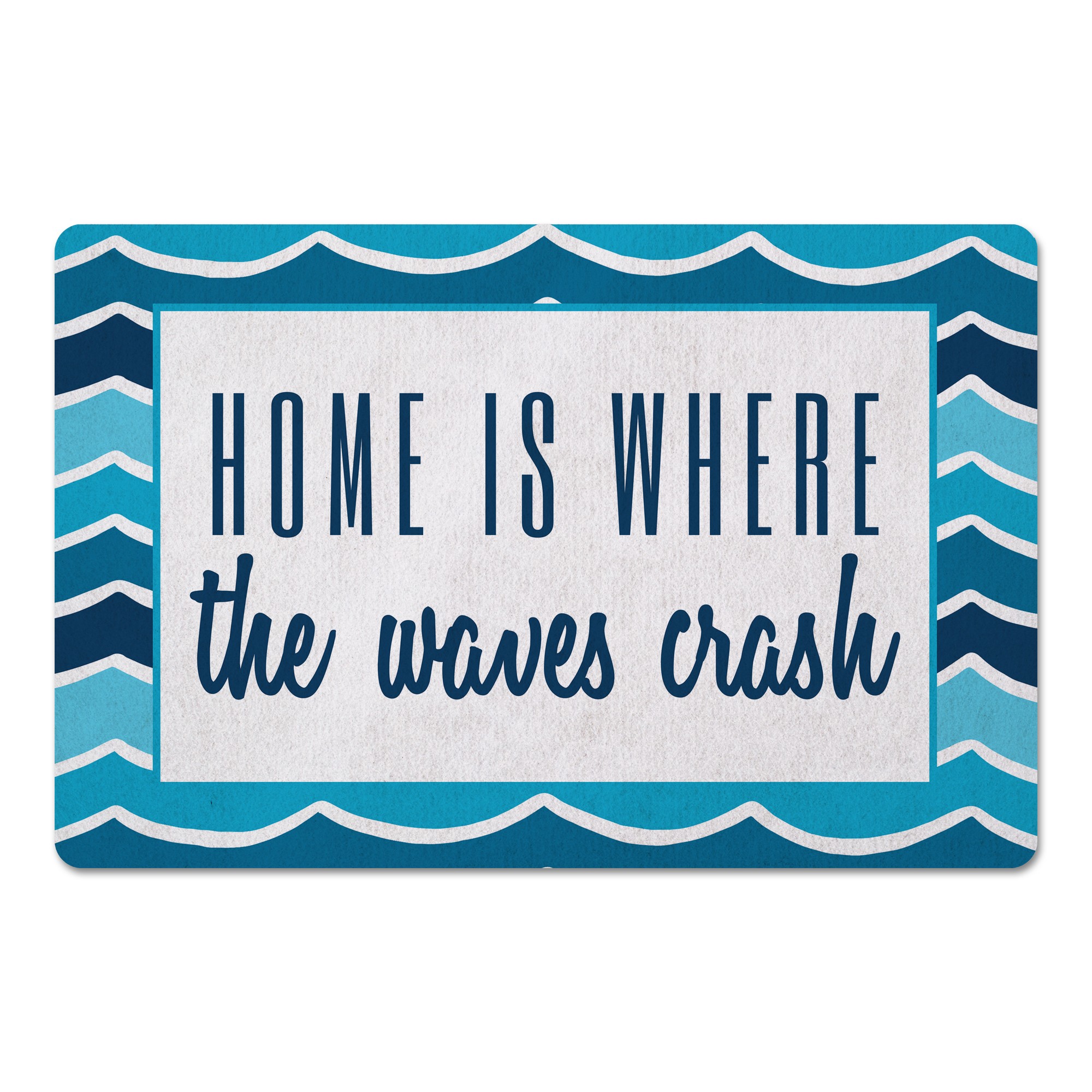 Blue Home Waves 27x18 Floor Mat