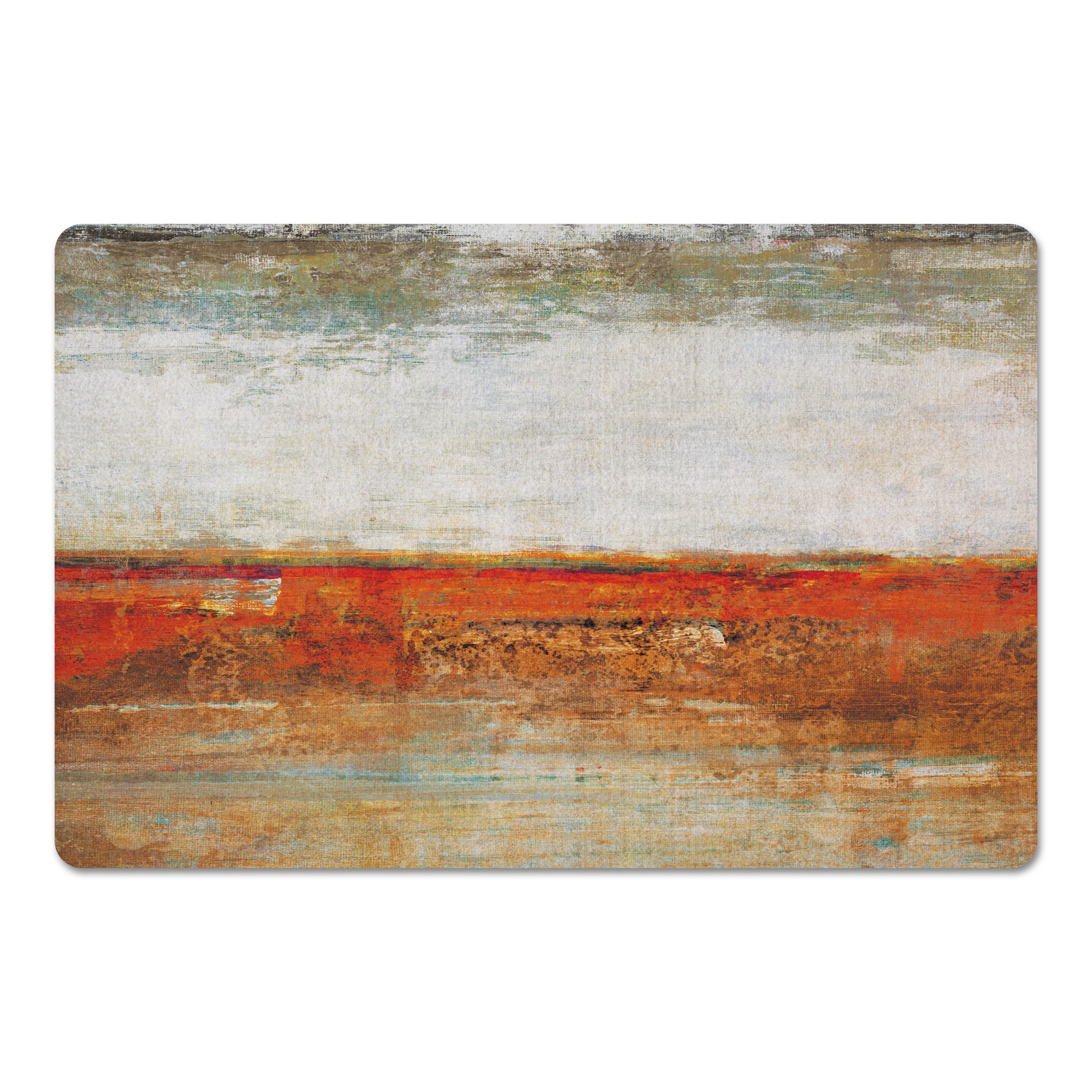 Orange Painted Horizon 27x18 Floor Mat