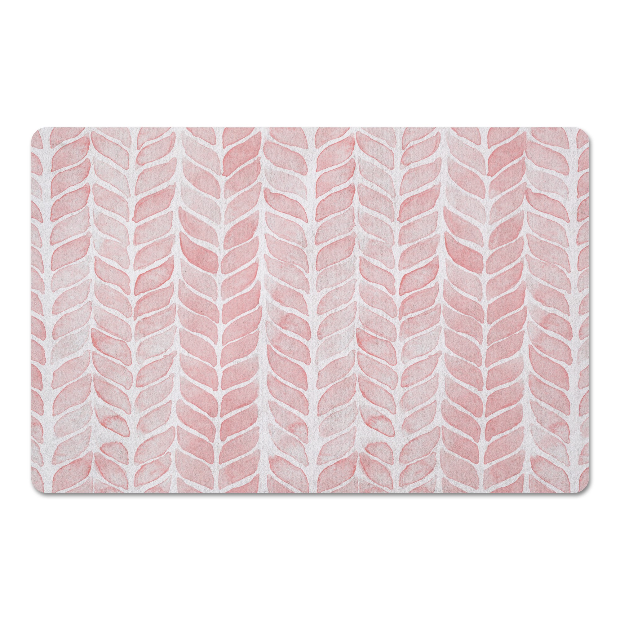 Blush Knit Patterned 27x18 Floor Mat