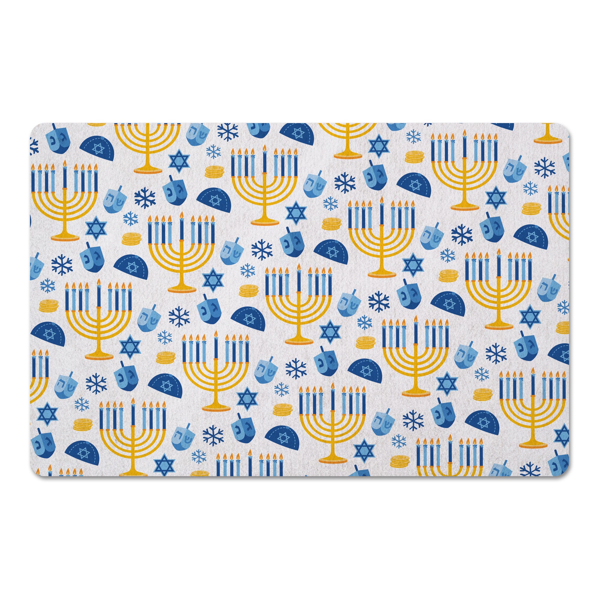 Gold Menorahs 27x18 Floor Mat