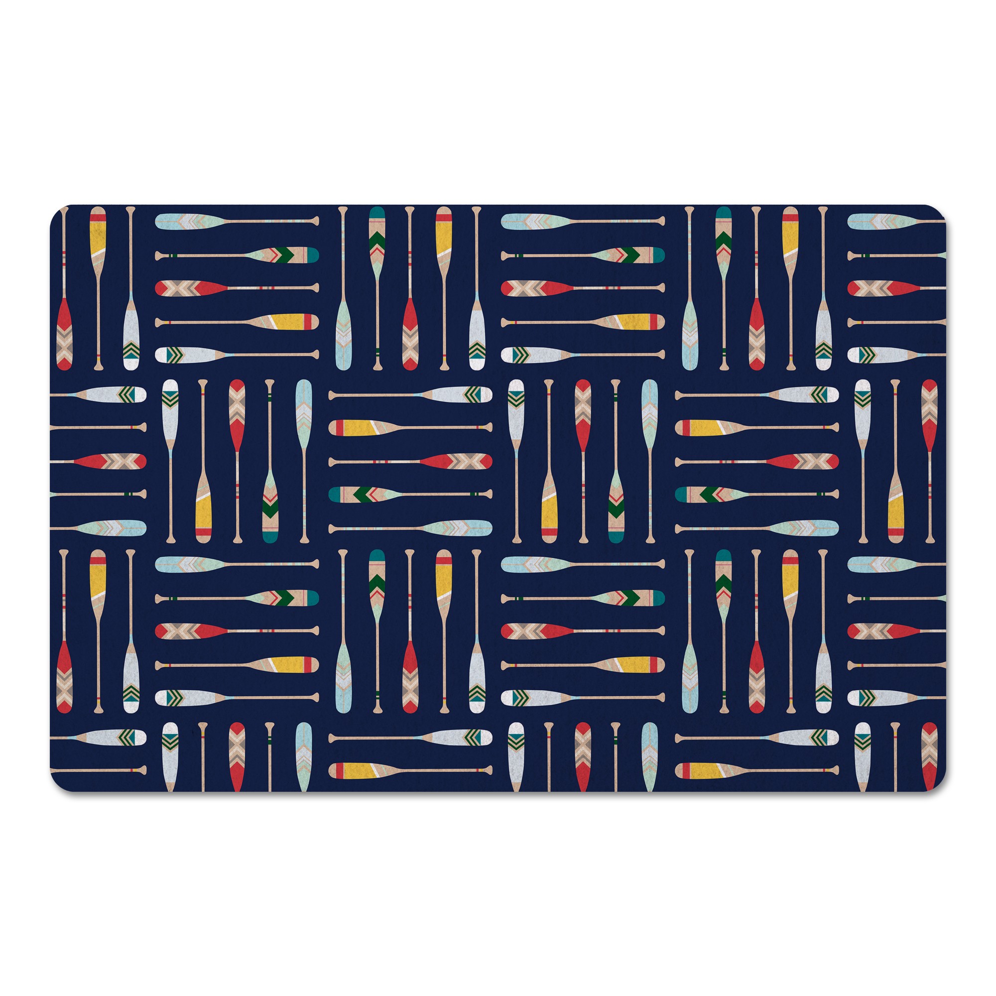 Bright Colored Oars 27x18 Floor Mat