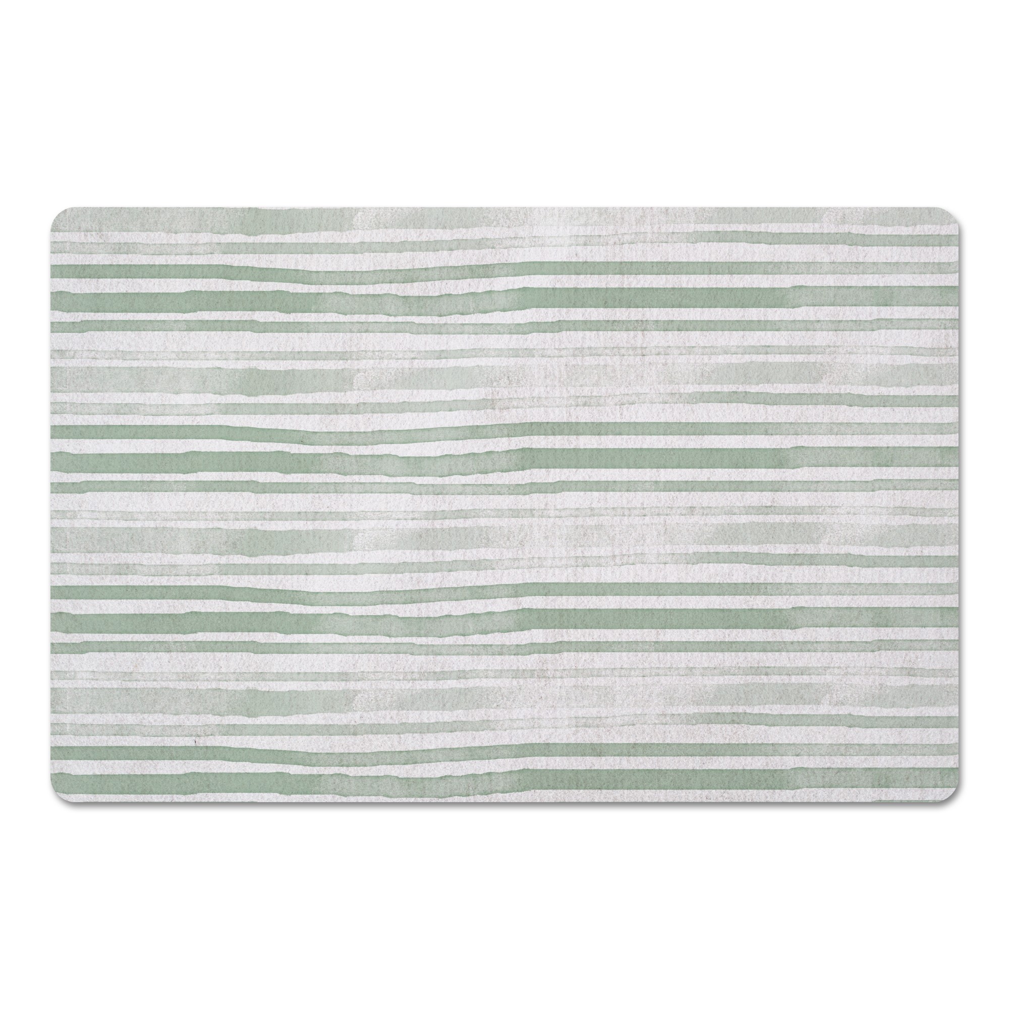 Sage Stripes 27x18 Floor Mat
