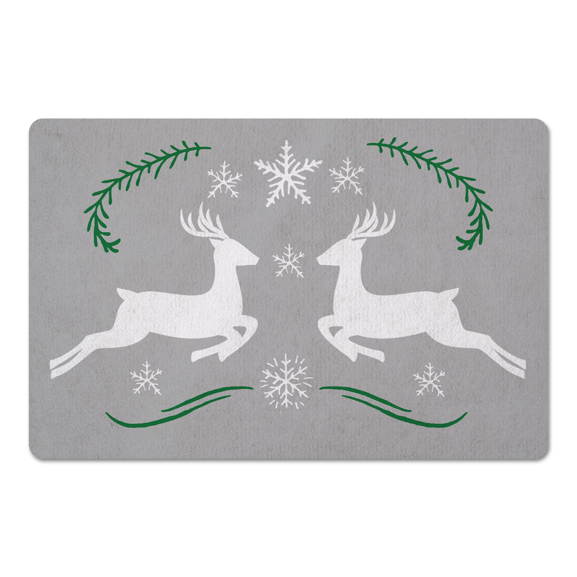 Reindeer Snowflakes 27x18 Floor Mat