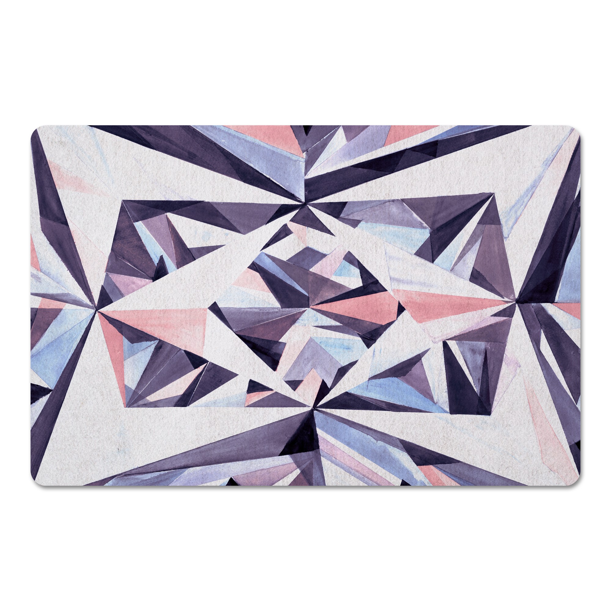 Geometric Watercolor Diamonds 27x18 Floor Mat