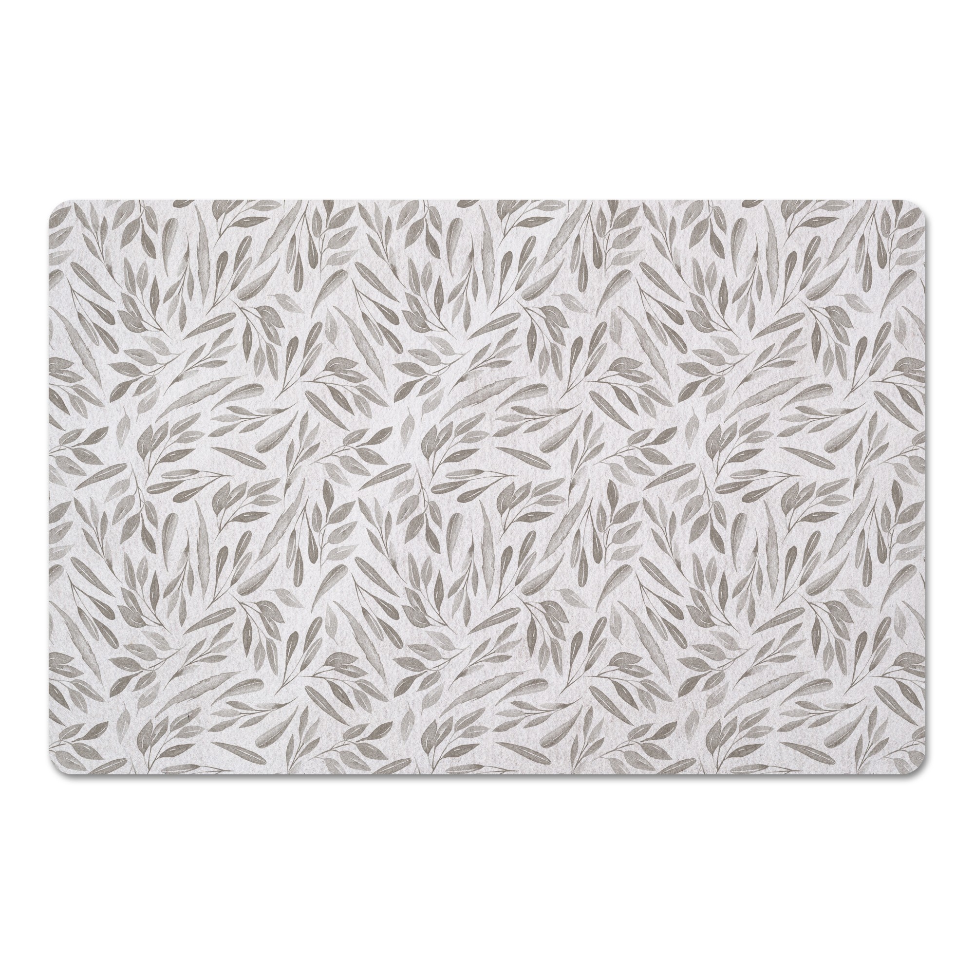 Soft Leaves On White  Textiles