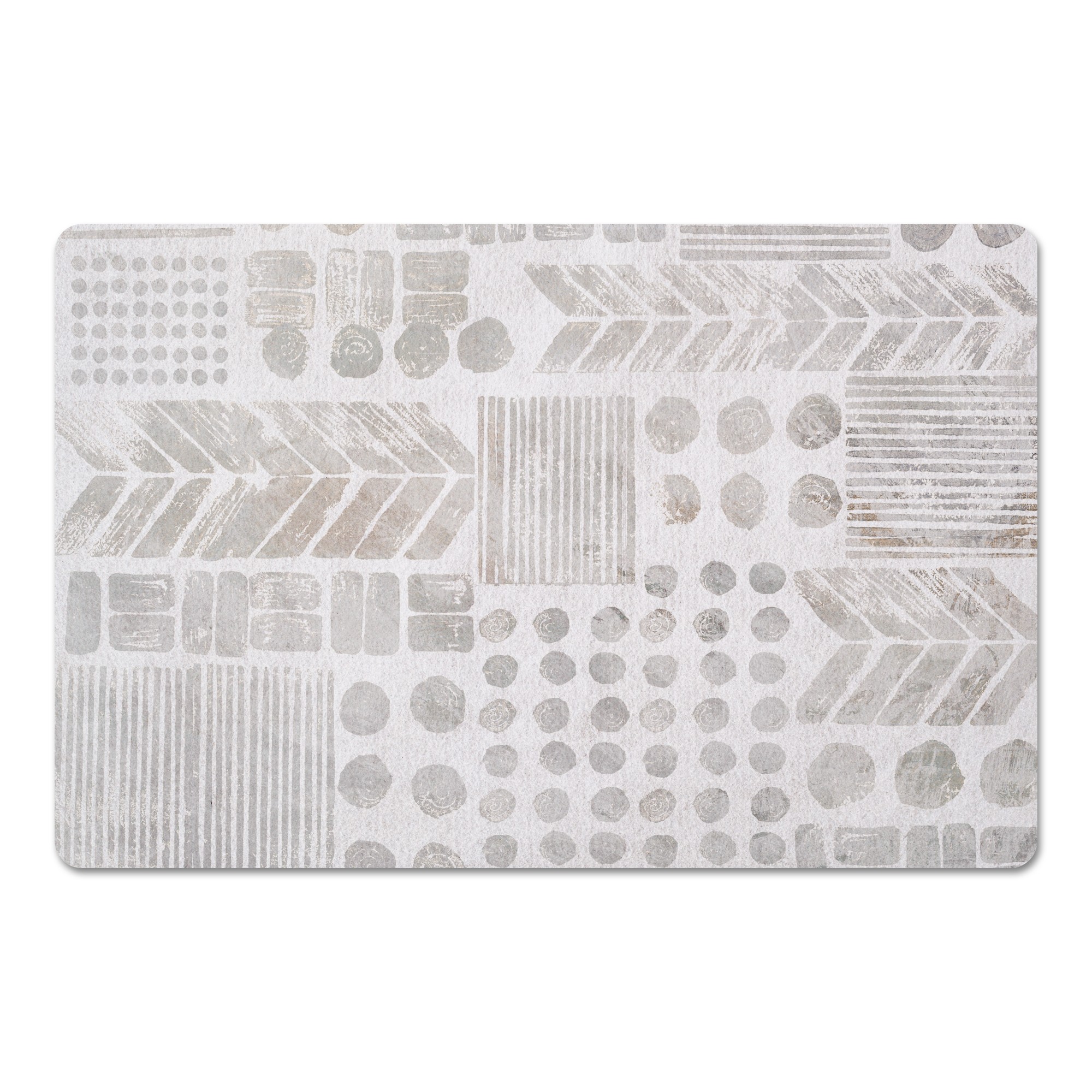 Dotted Gray Dashes 27x18 Floor Mat