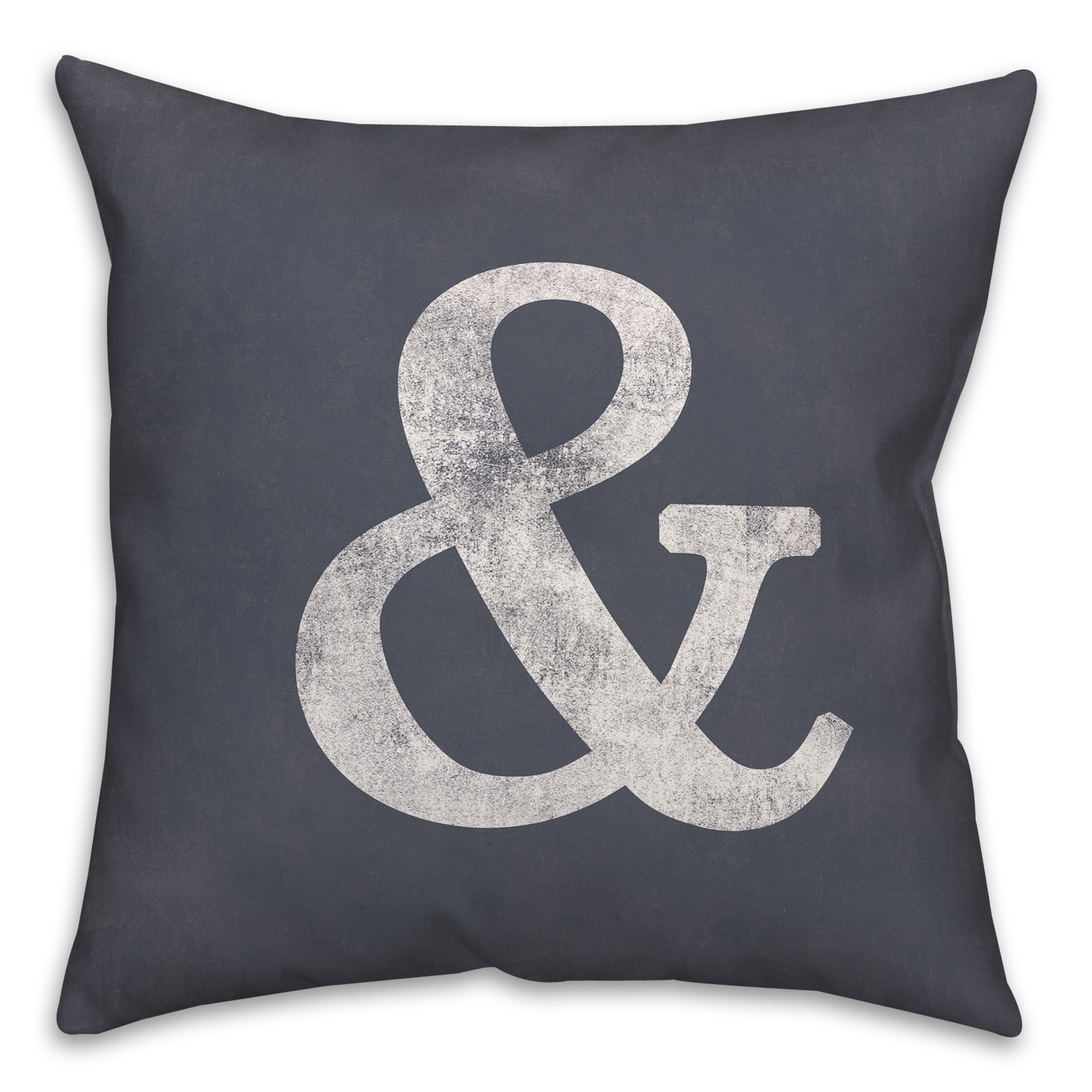 Slate Ampersand 18x18 Spun Poly Pillow