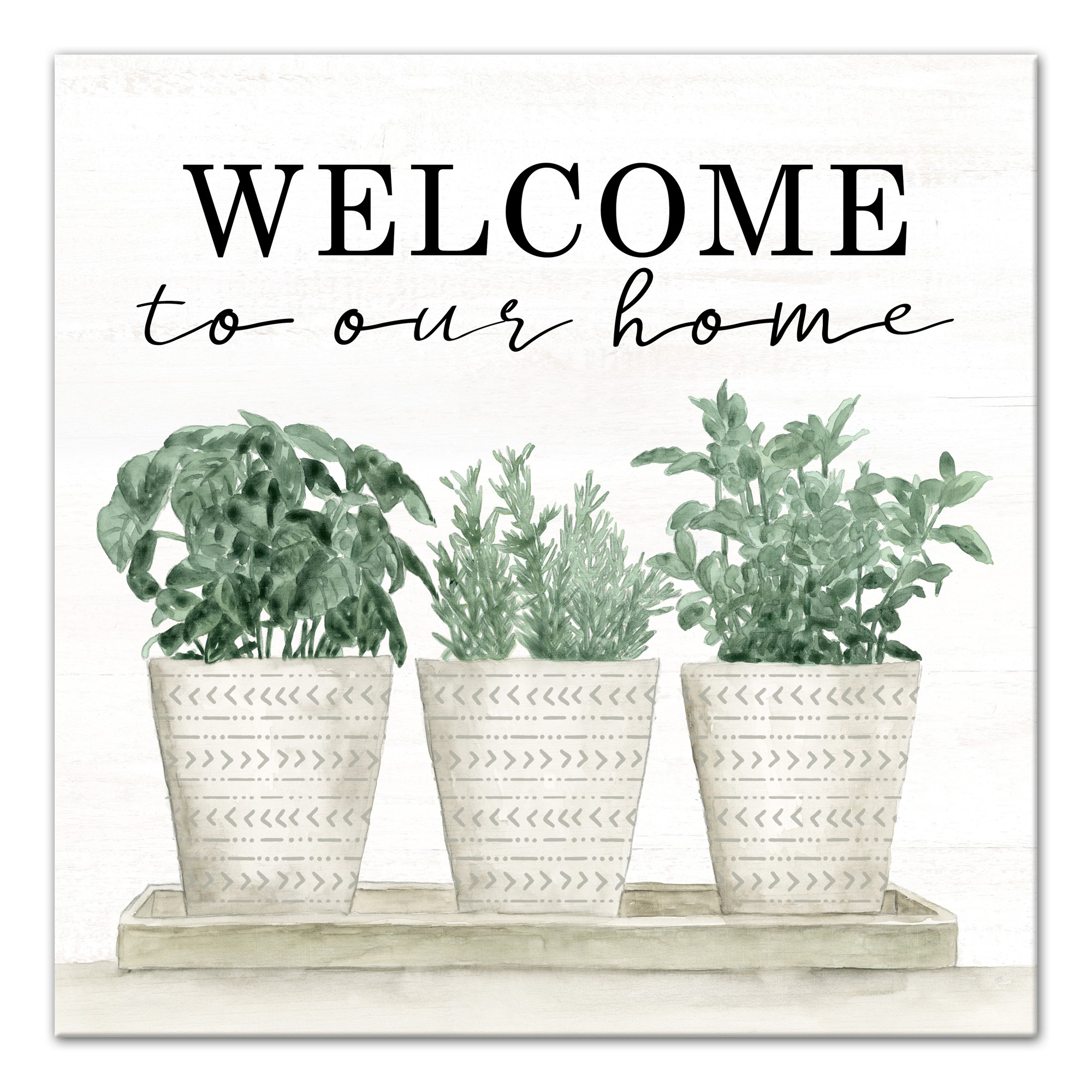 Welcome To Our Home 24x24 Canvas Wall Art