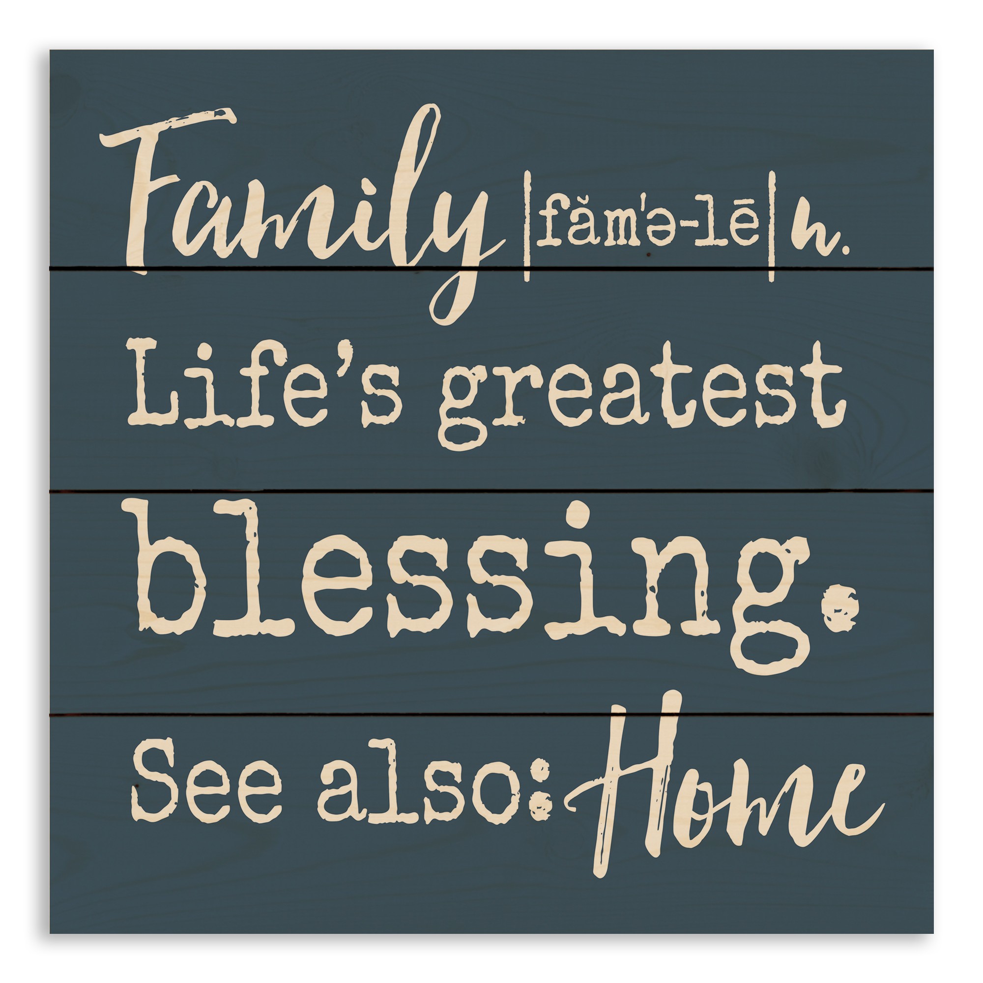 Family Is Life's Greatest Blessing 14x14 Pallet Wood Art