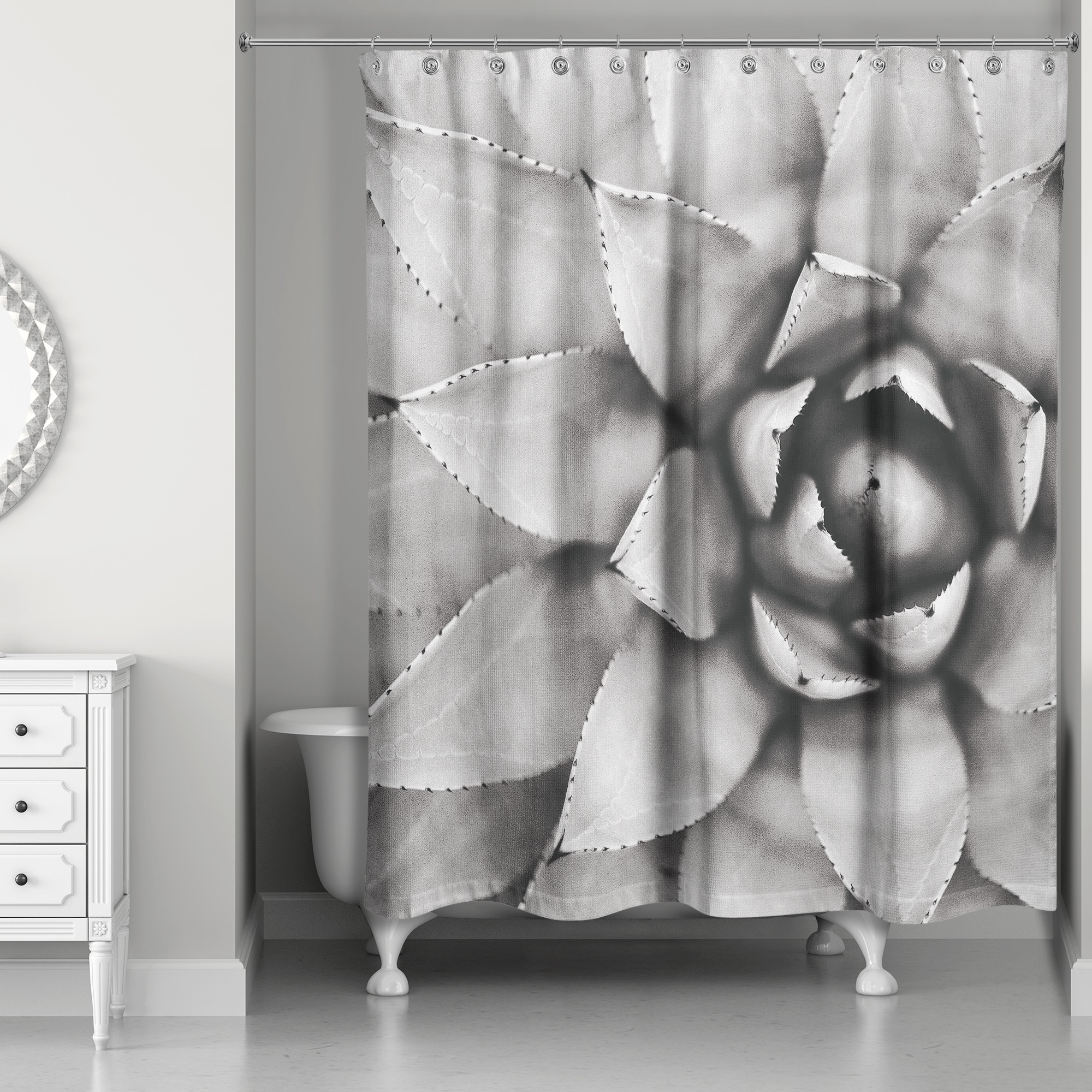 Bright Succulent Shower Curtain