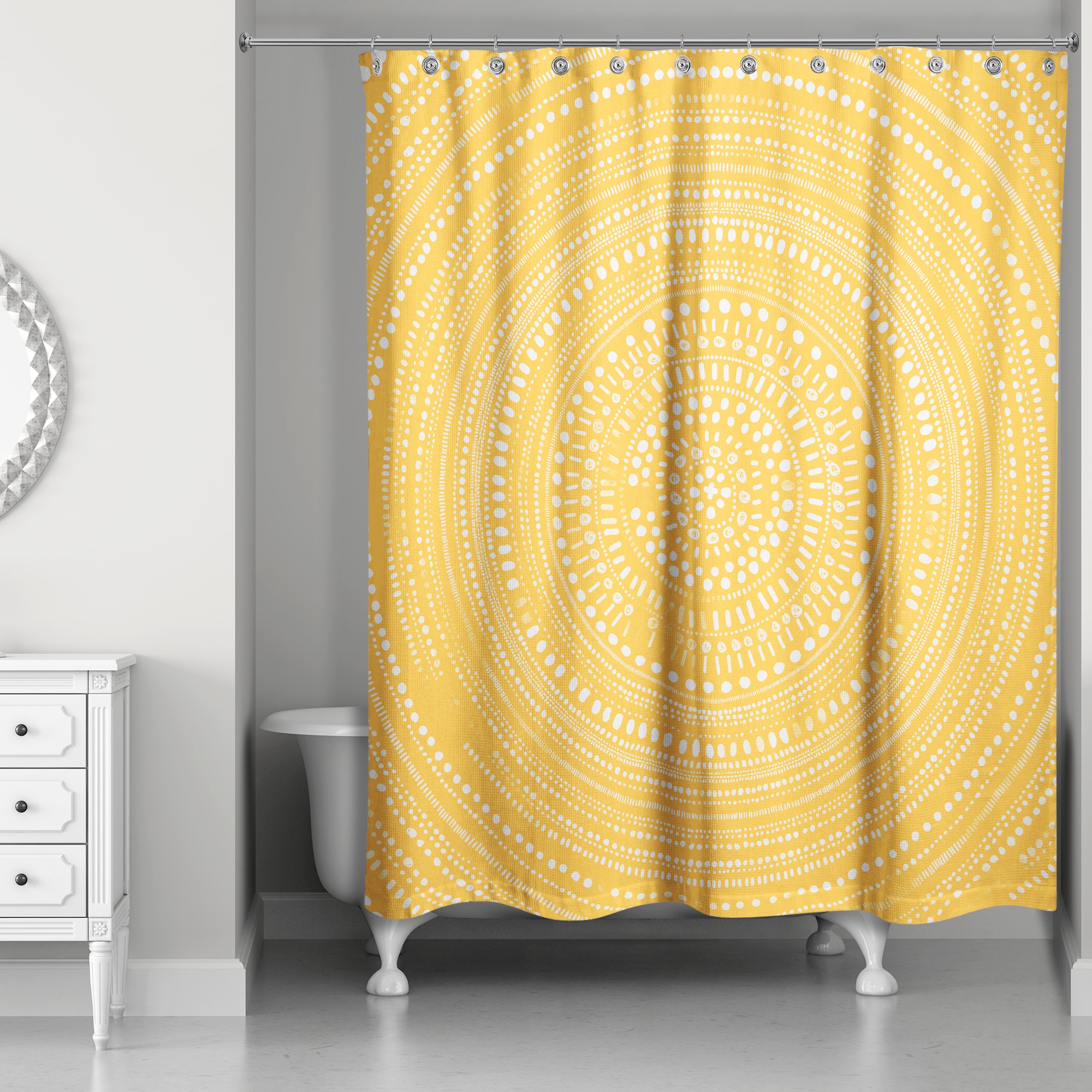 Circle Dots  Shower Curtain
