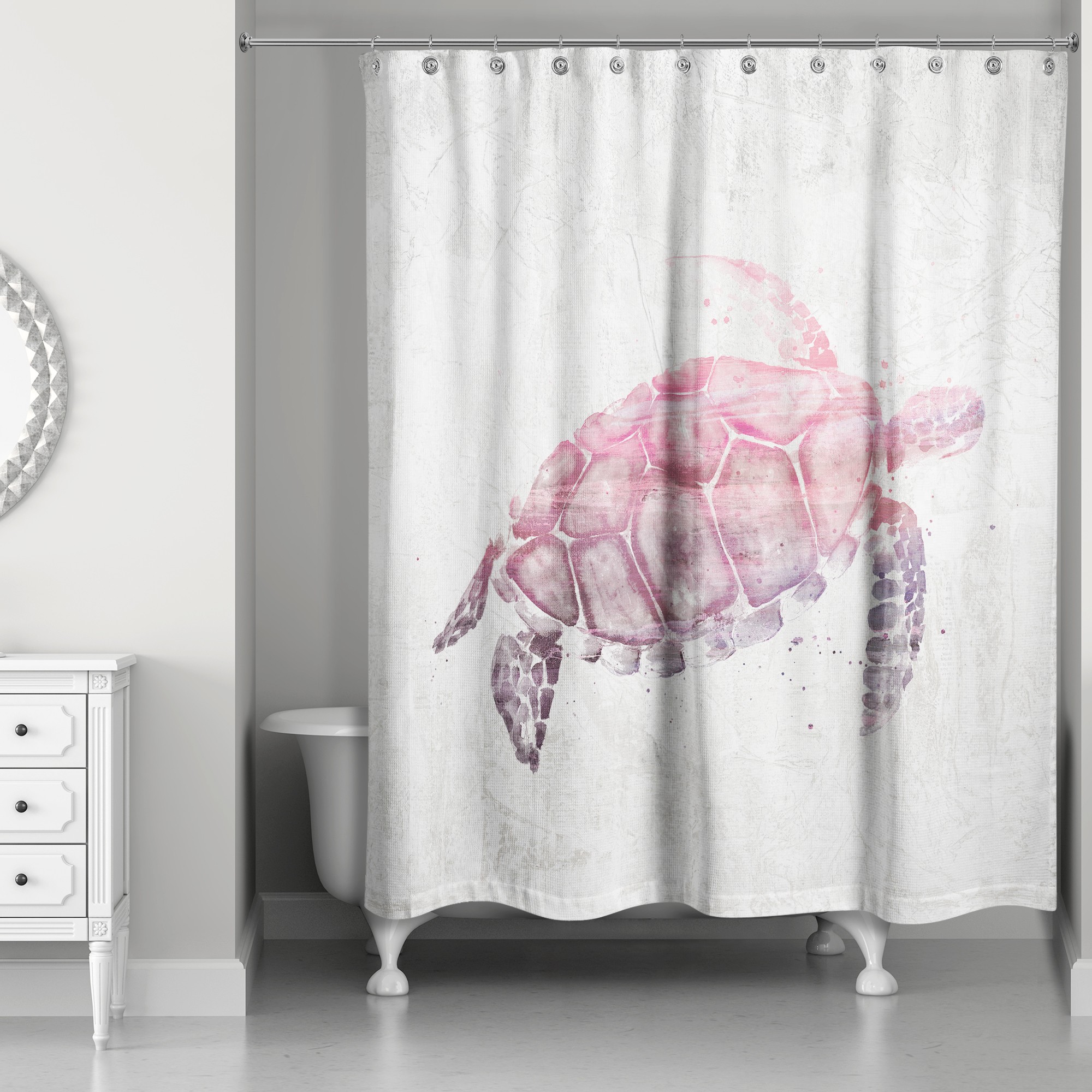 Watercolor Sea Turtle  Shower Curtain