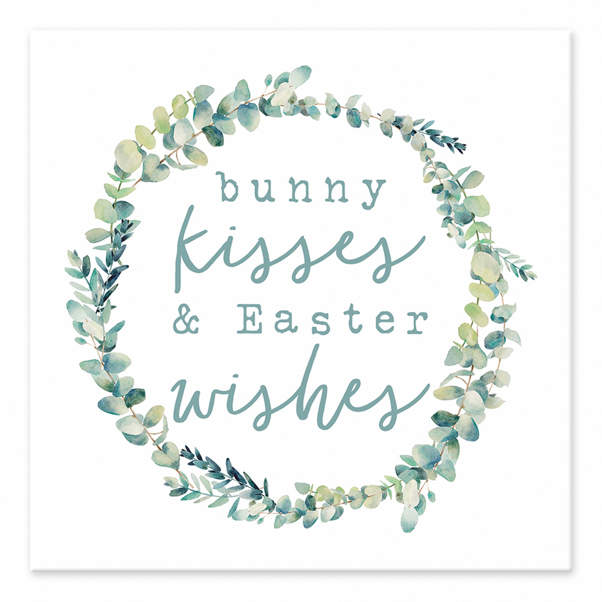 Eucalyptus Easter Wishes 6x6 Tabletop Canvas