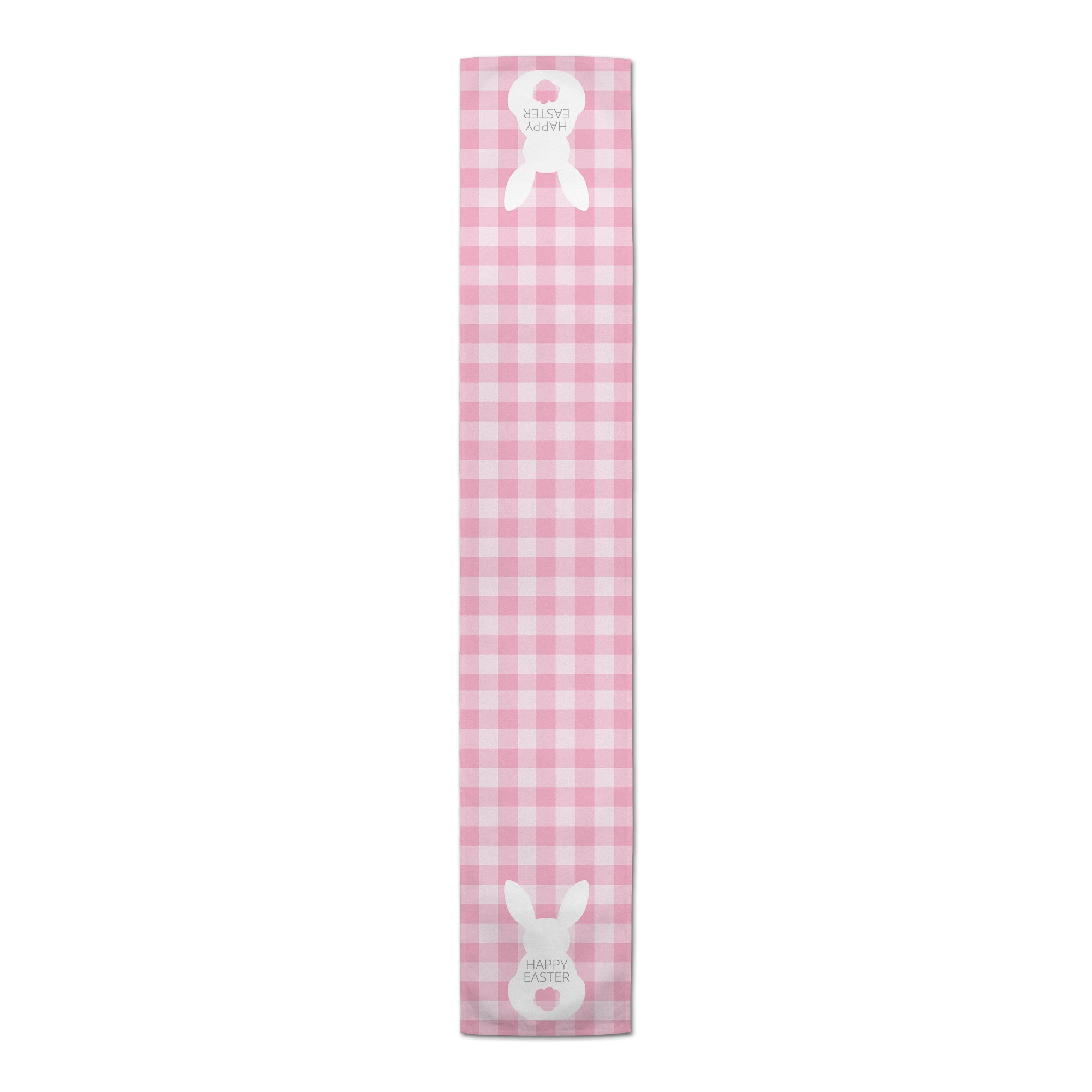 Pink Gingham Easter Bunny Runner