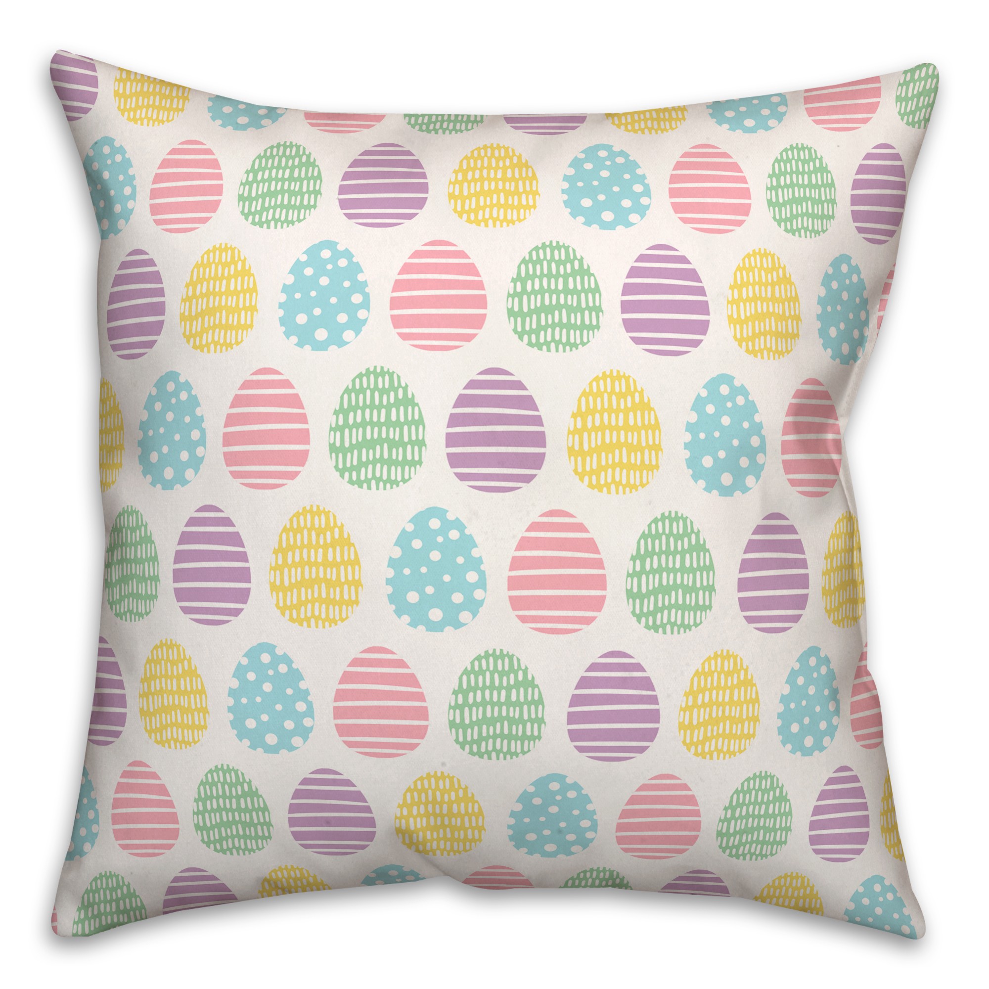 Pastel Egg Pattern Pillow