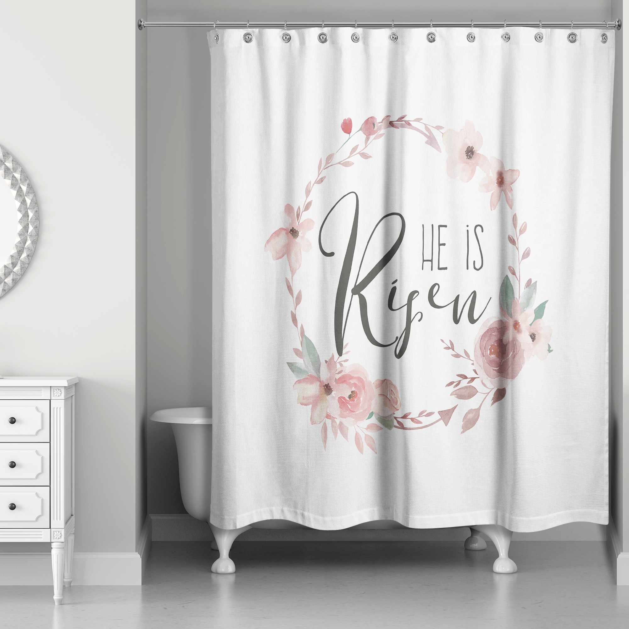 He Is Risen 71x74 Shower Curtain