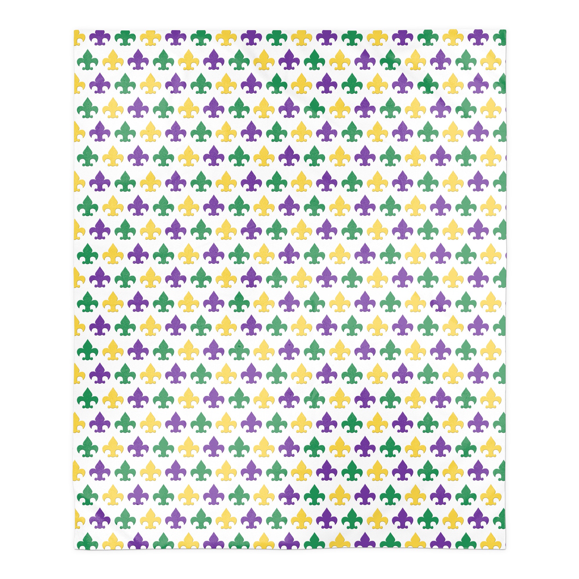 Fleur De Lis Pattern 50x60 Sherpa Fleece Blanket
