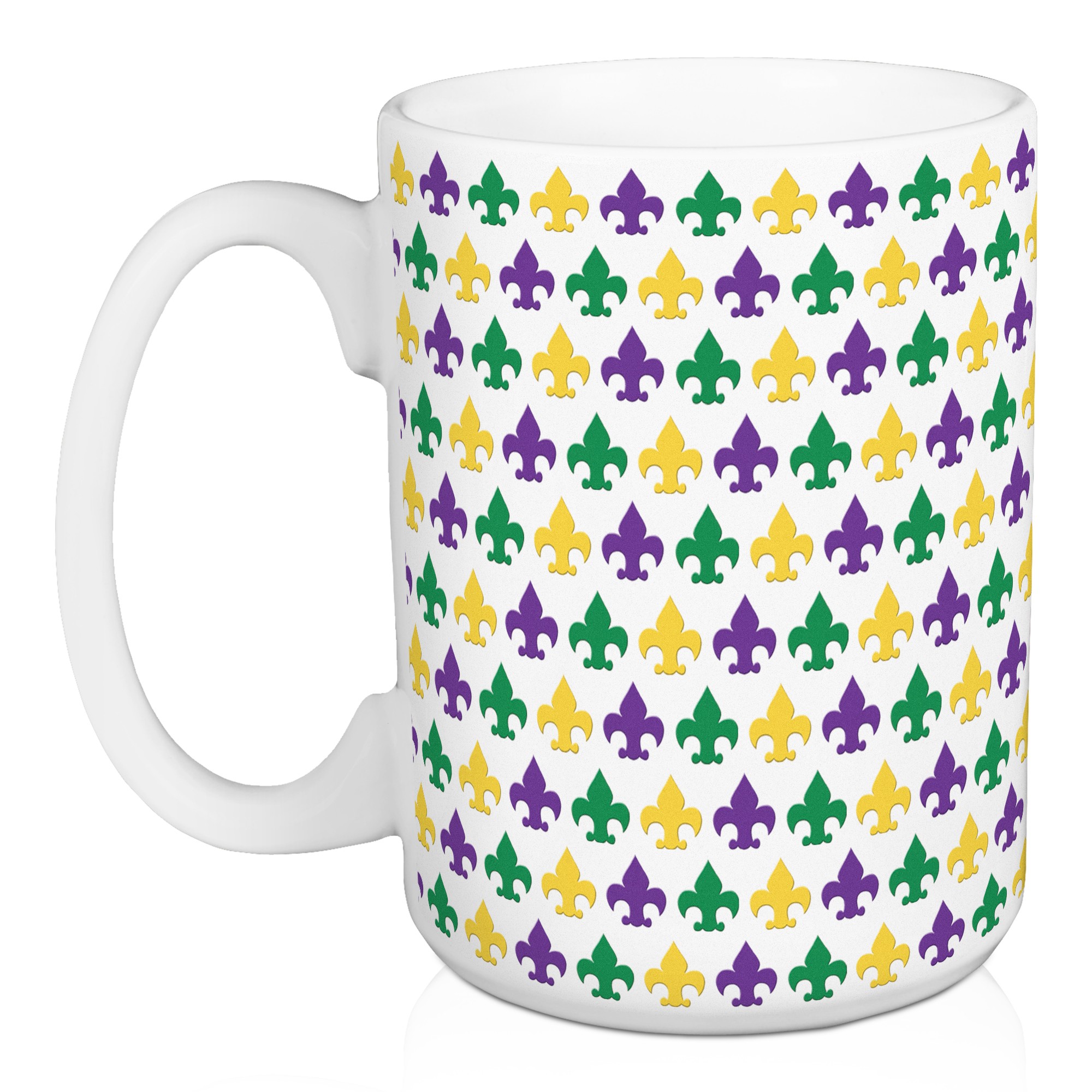 Fleur Di Lis Pattern 15 oz Mug