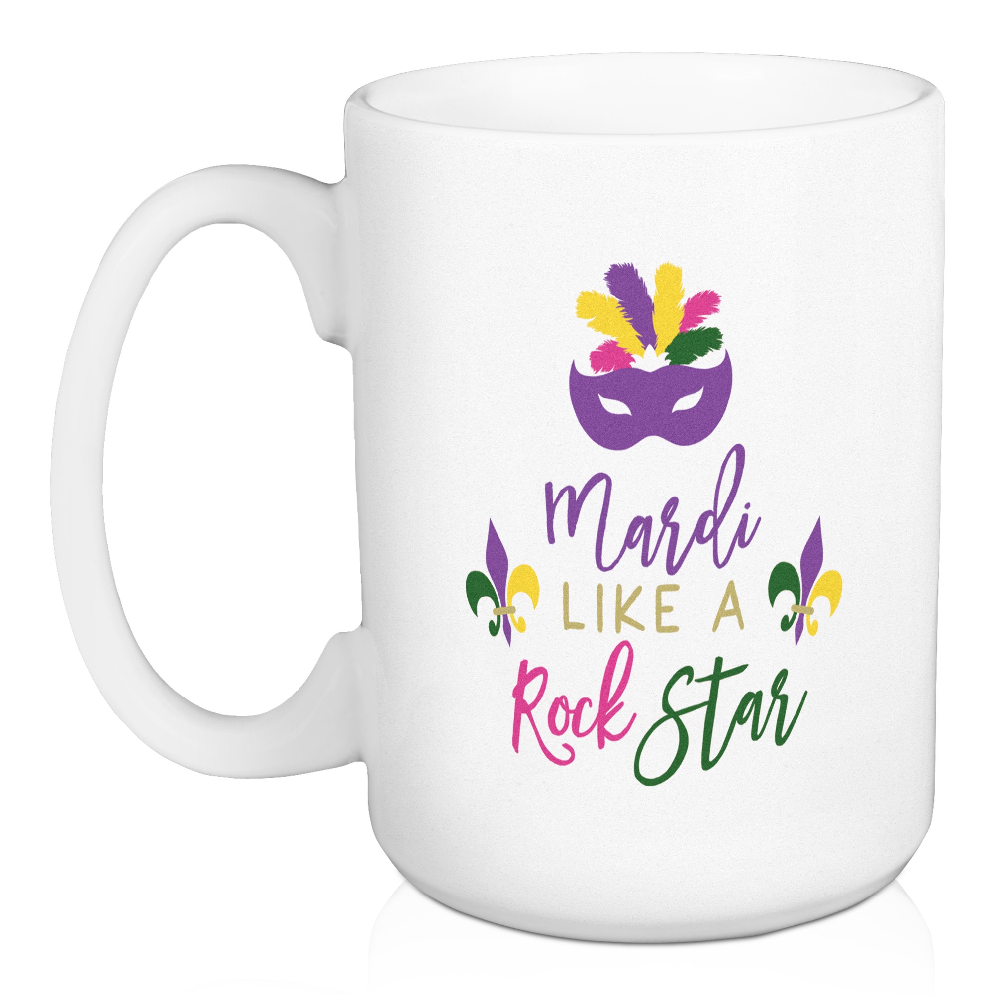 Mardi Like a Rock Star 15 oz Mug