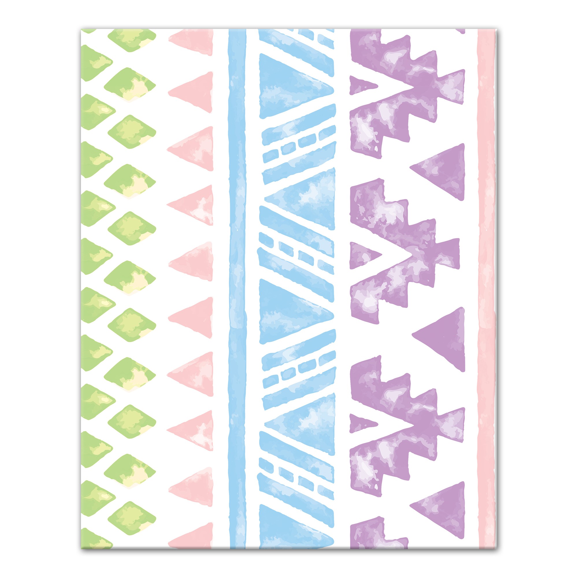 Pastel Aztec Pattern 16x20 Canvas Wall Art