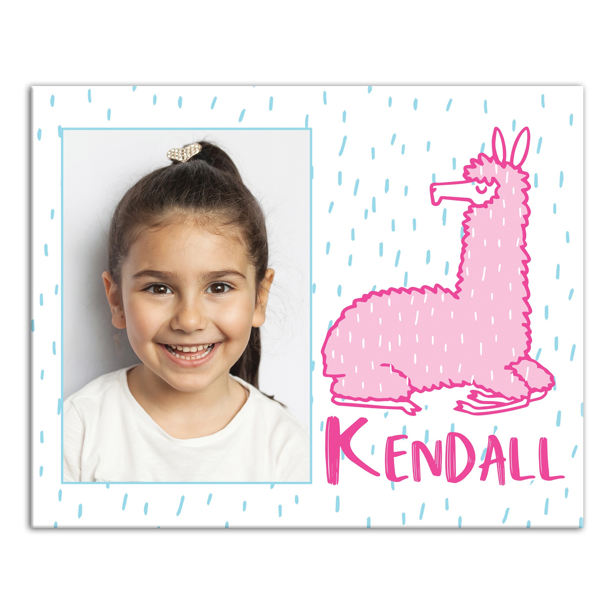 Llama Confetti Photo 16x20 Personalized Canvas Wall Art