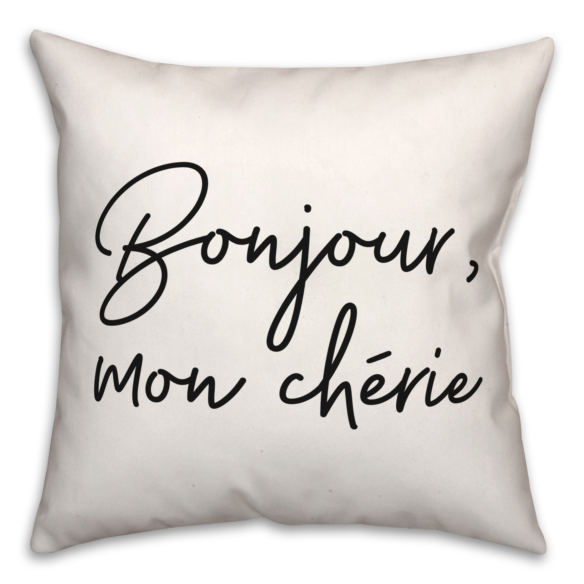 Bonjour, Mon Cherie 18x18 Spun Poly Pillow