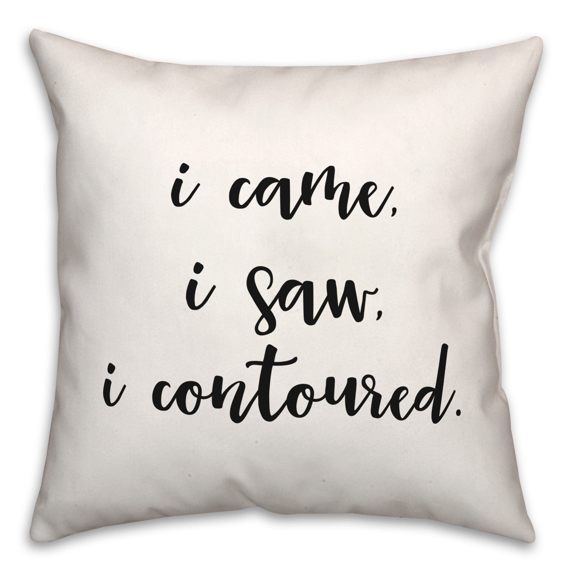 I Came I Saw I Contoured 18x18 Spun Poly Pillow