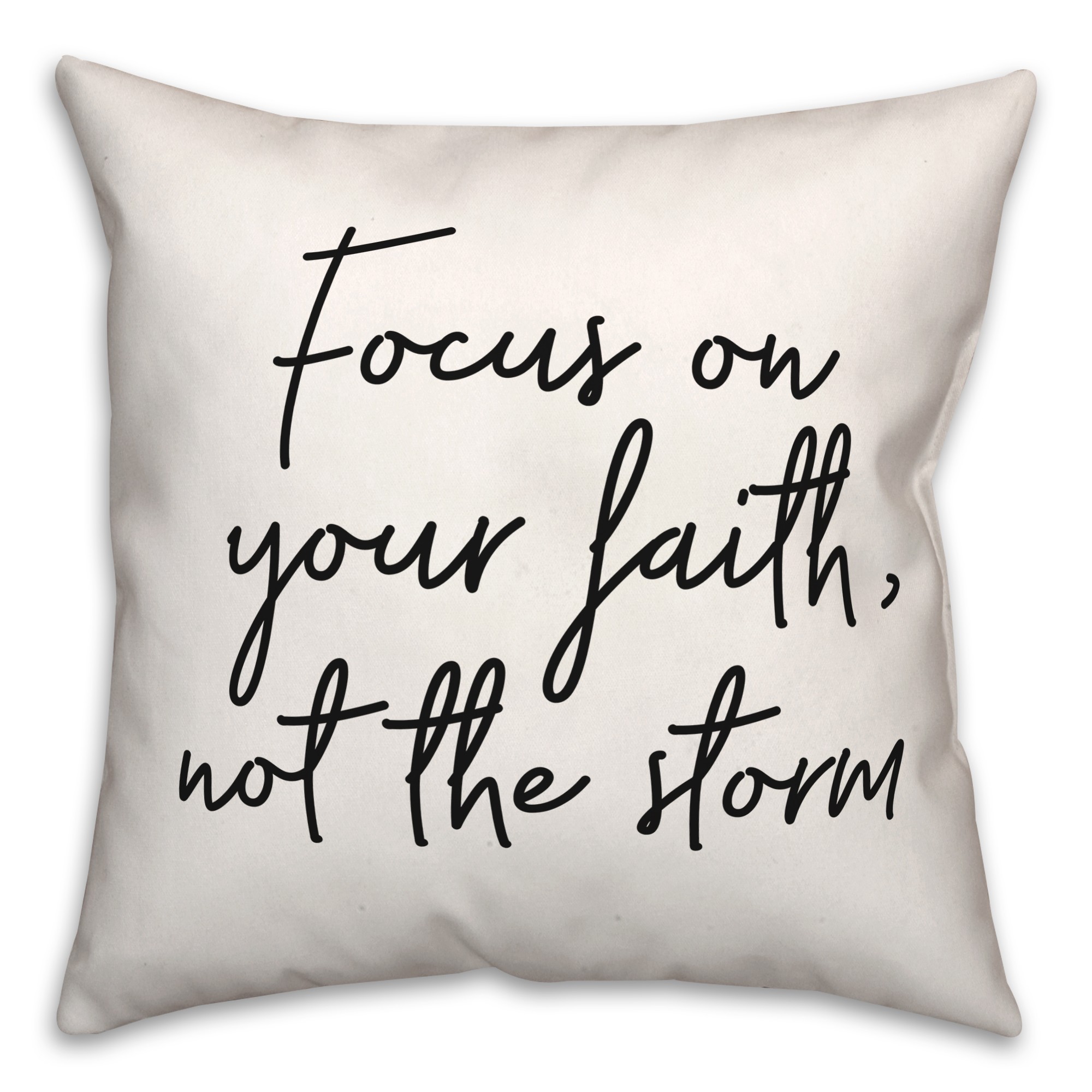Focus On Faith  18x18 Spun Poly Pillow