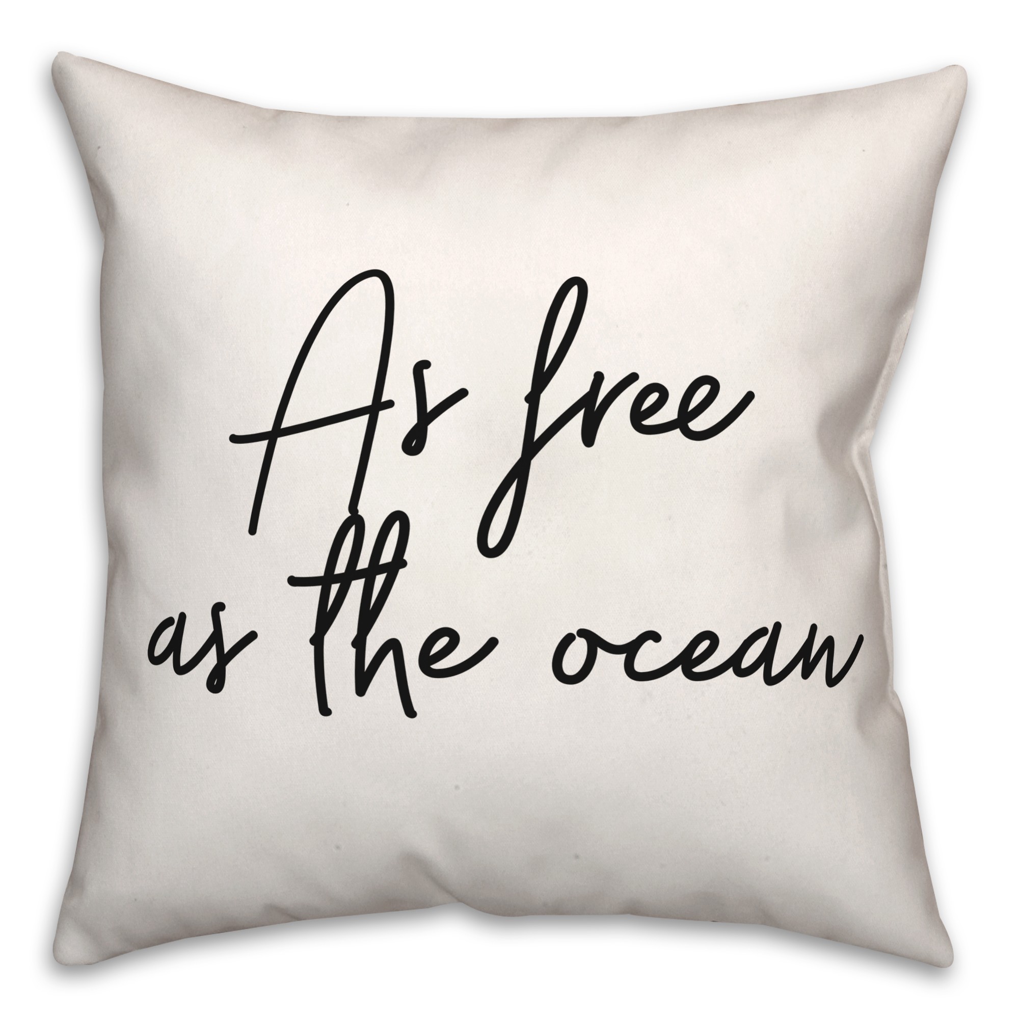 Free As The Ocean  18x18 Spun Poly Pillow