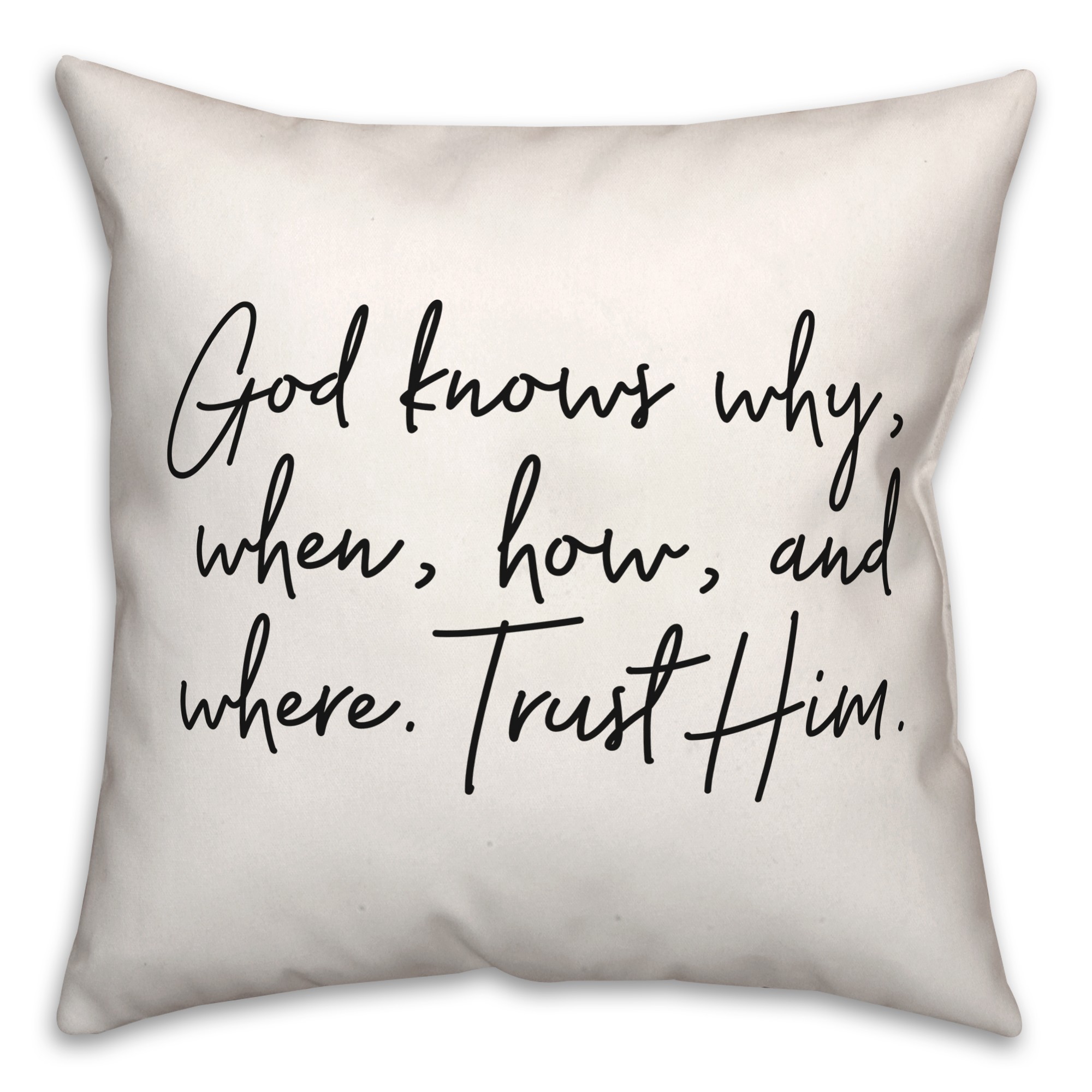 God Knows All  18x18 Spun Poly Pillow